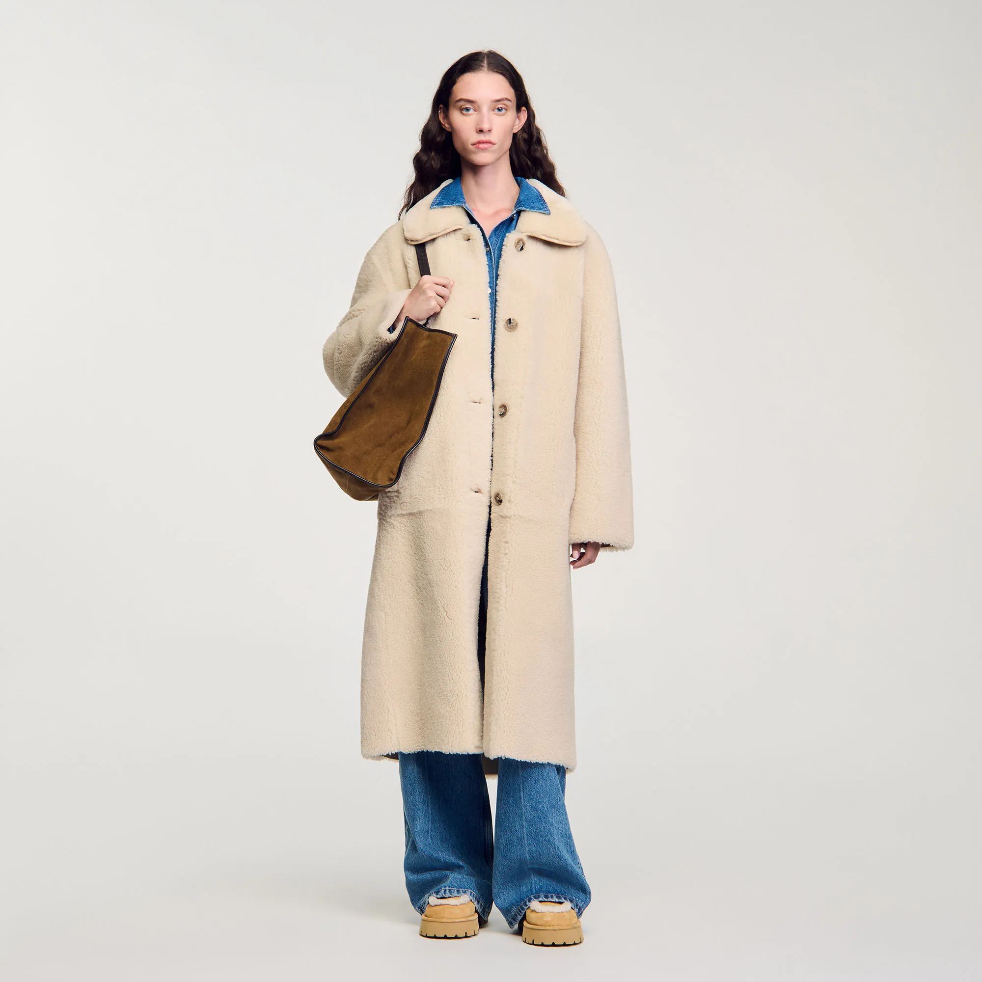 Cappotto in scamosciato