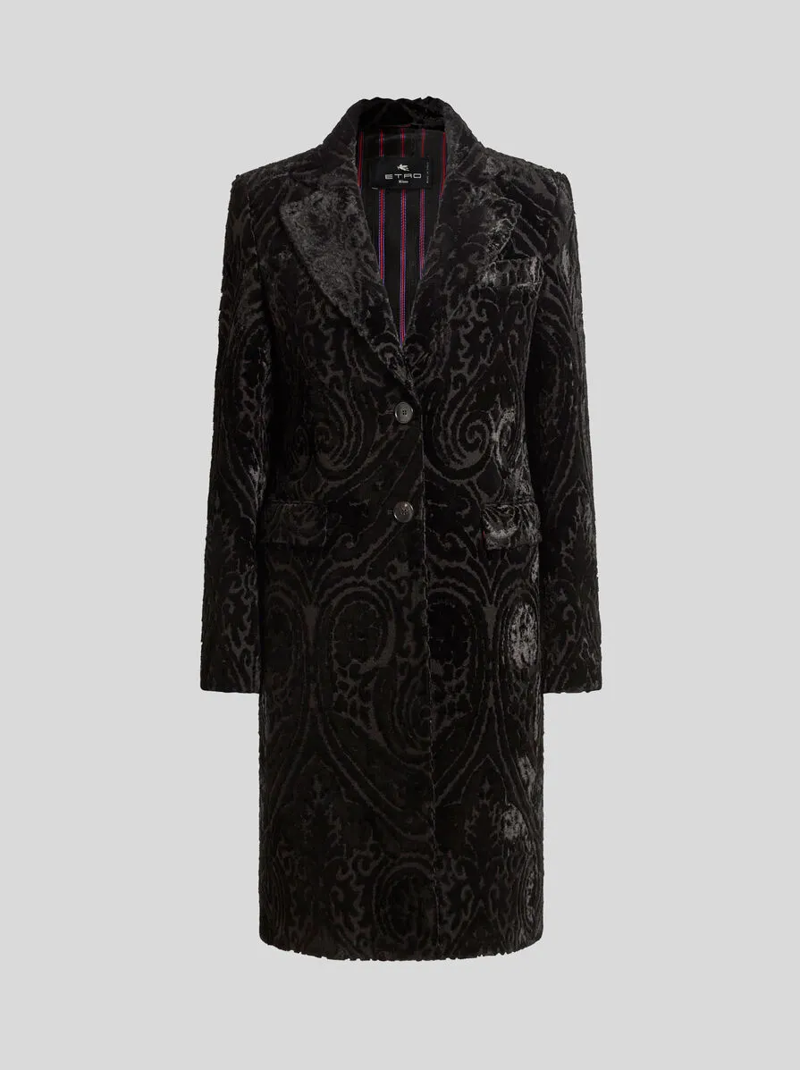 CAPPOTTO JACQUARD IN VELLUTO