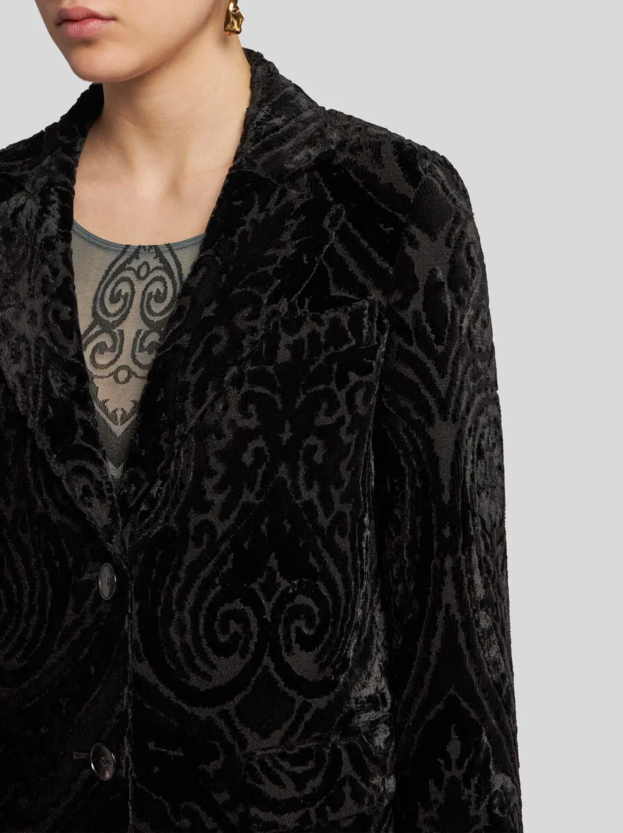 CAPPOTTO JACQUARD IN VELLUTO