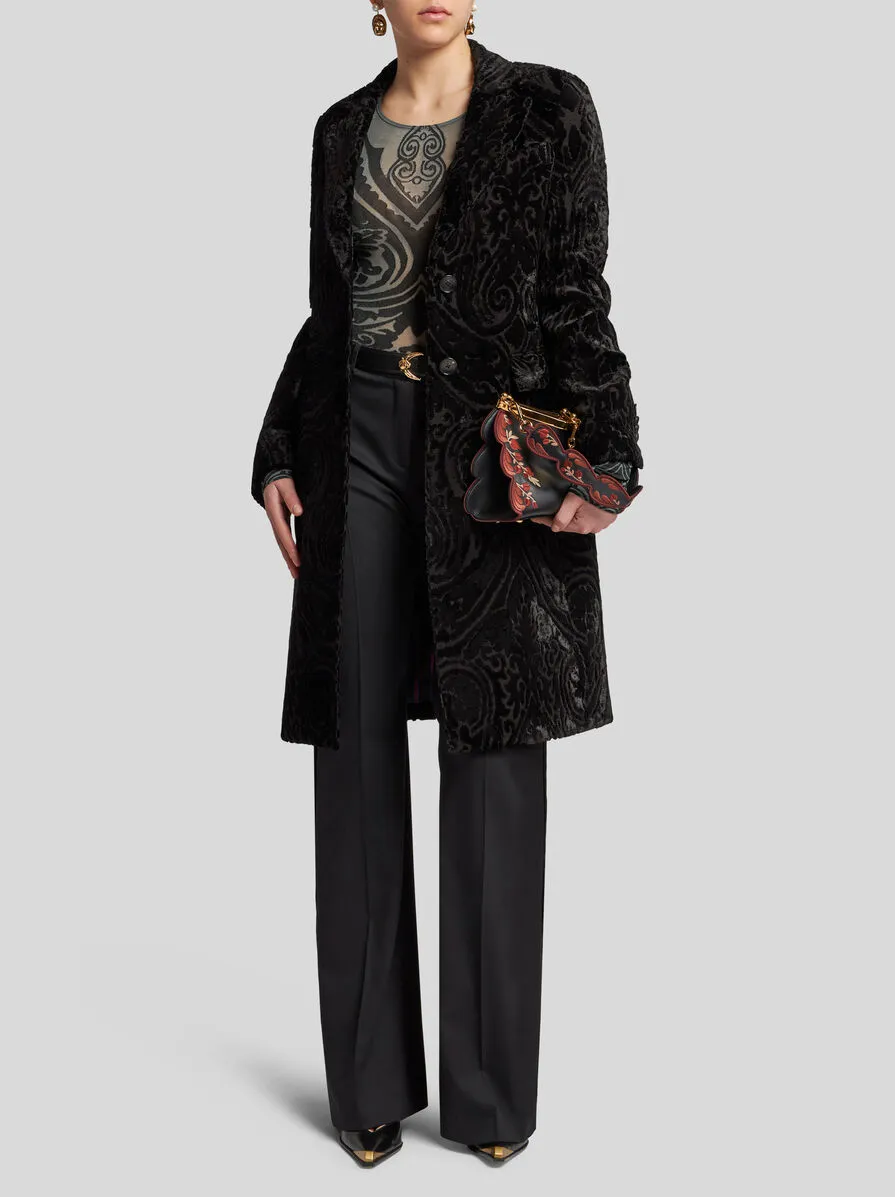 CAPPOTTO JACQUARD IN VELLUTO