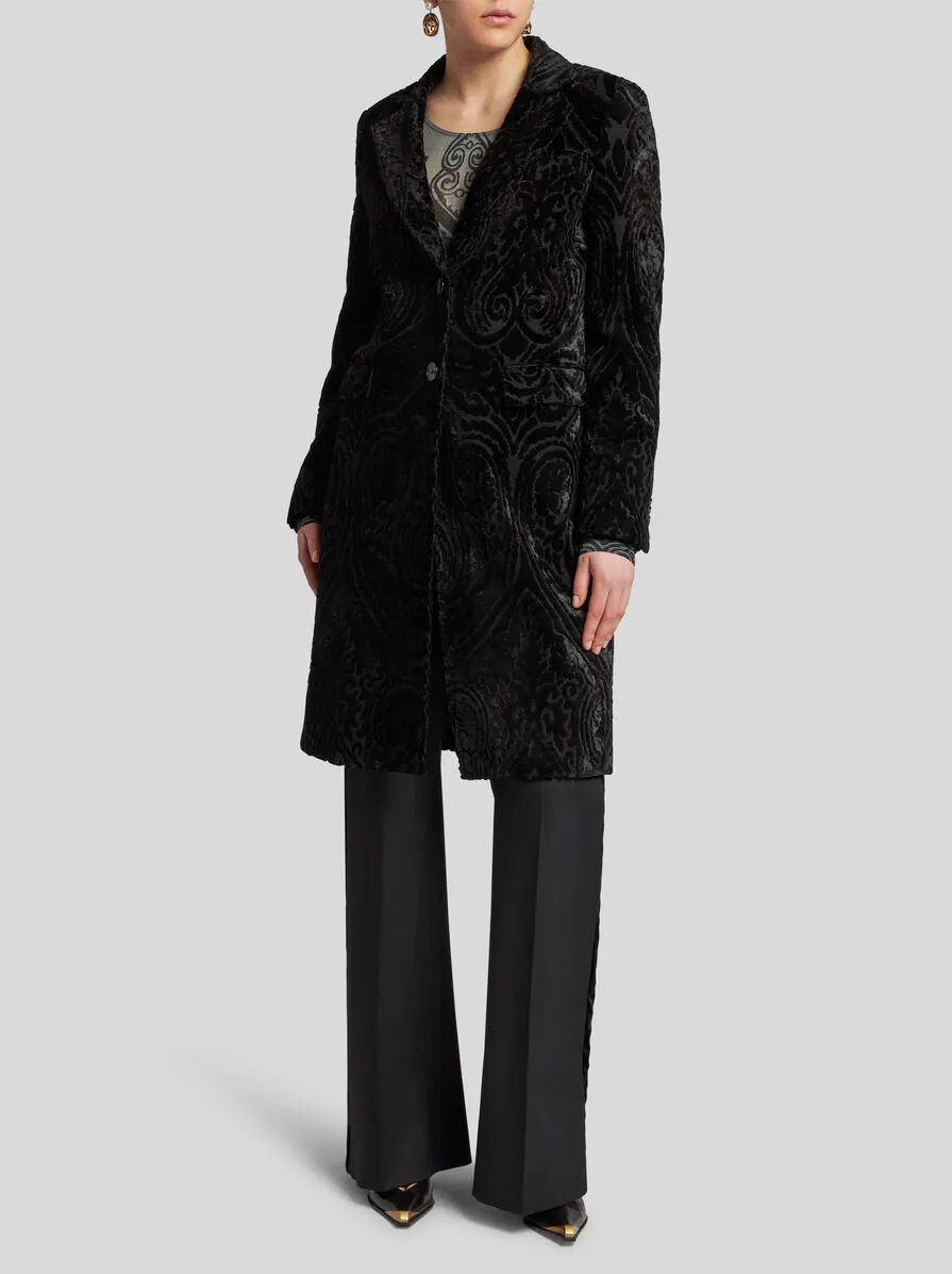 CAPPOTTO JACQUARD IN VELLUTO