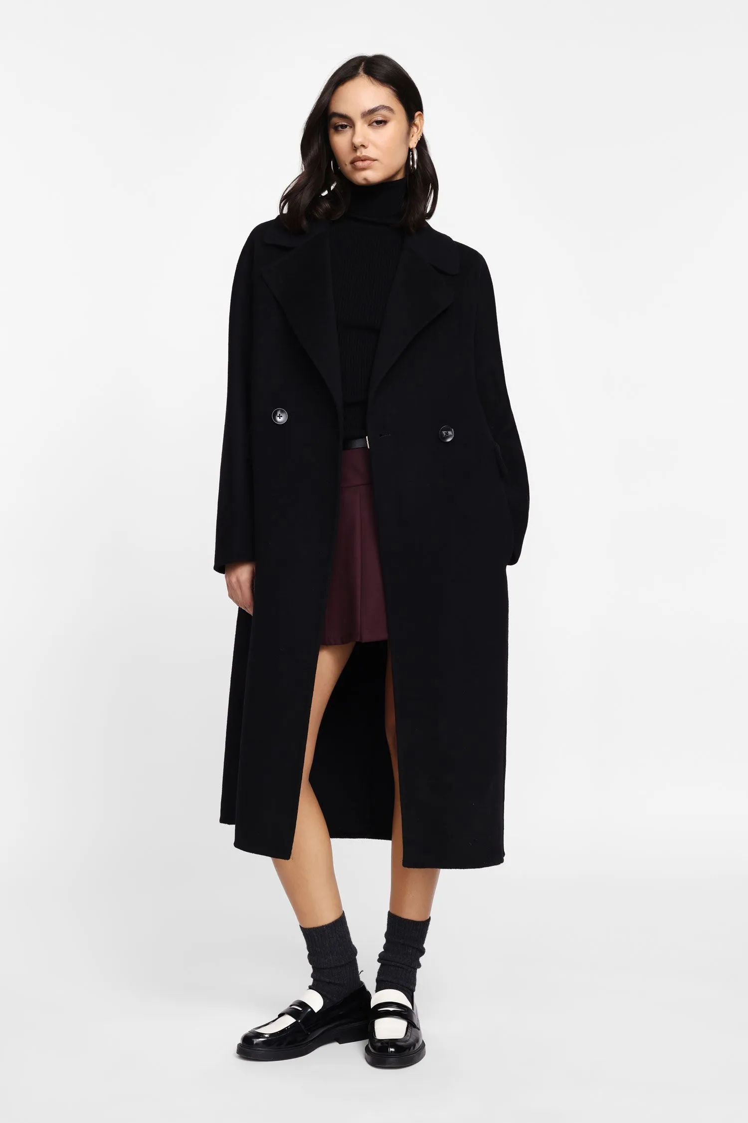  Cappotto lungo a doppiopetto 