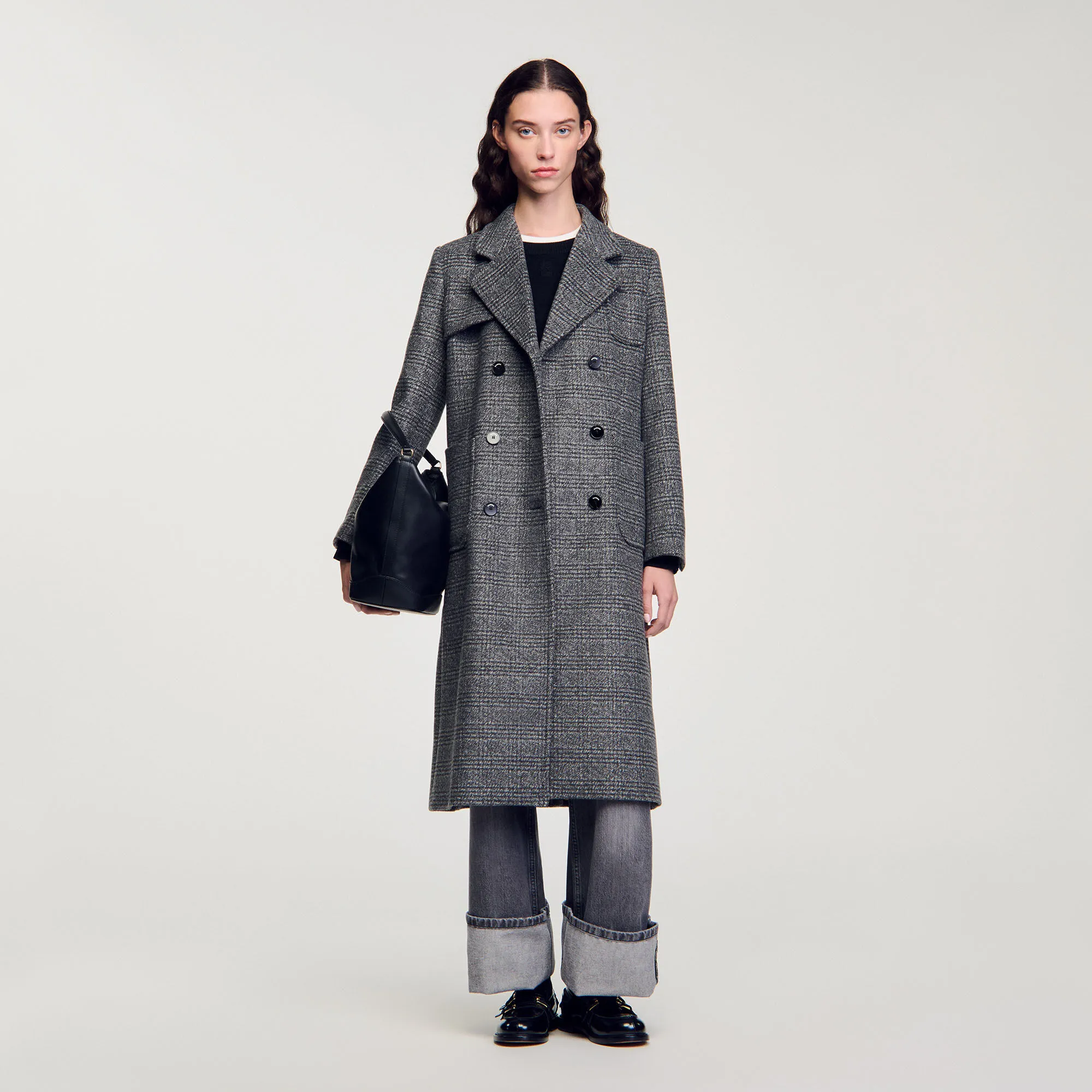 Cappotto lungo a quadri