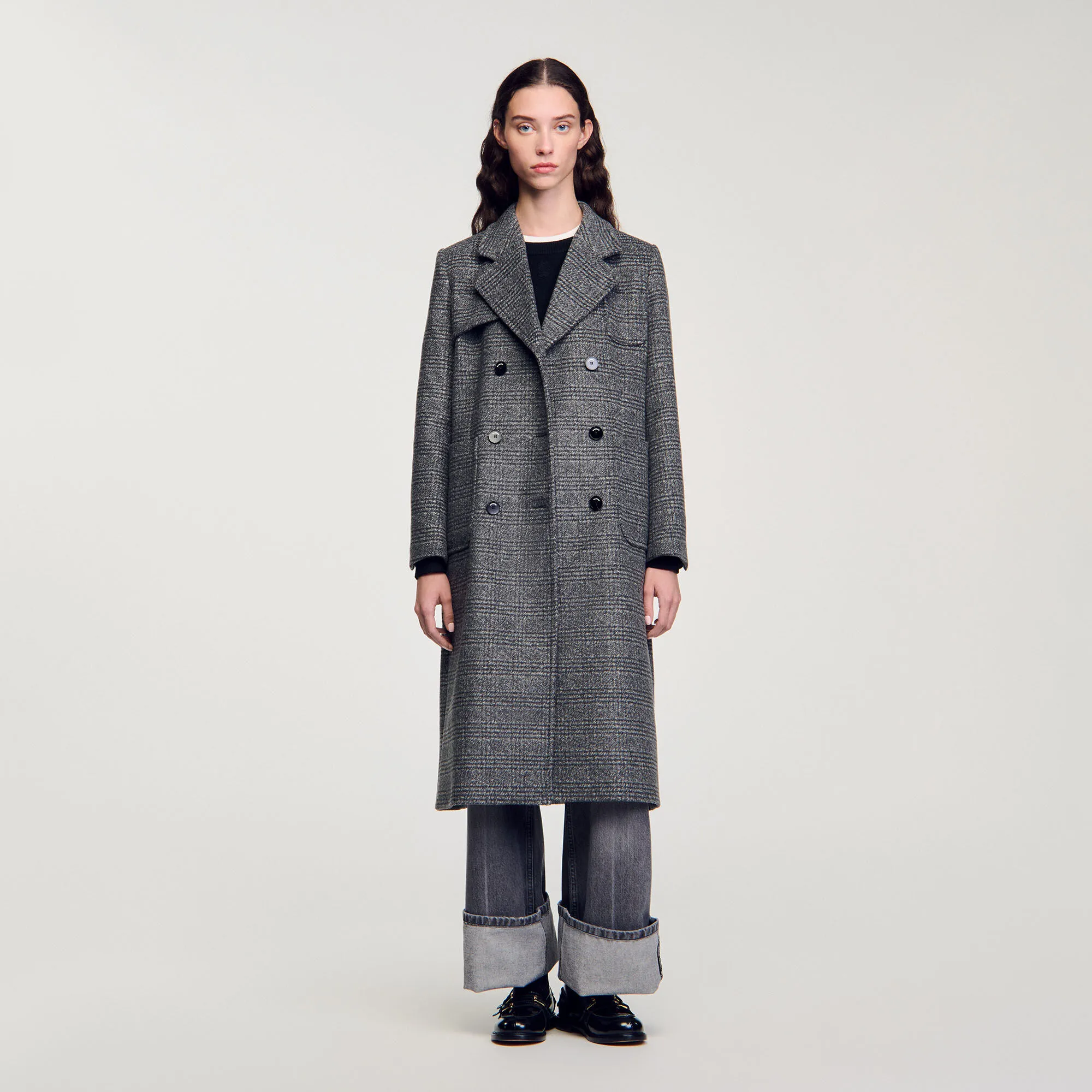 Cappotto lungo a quadri