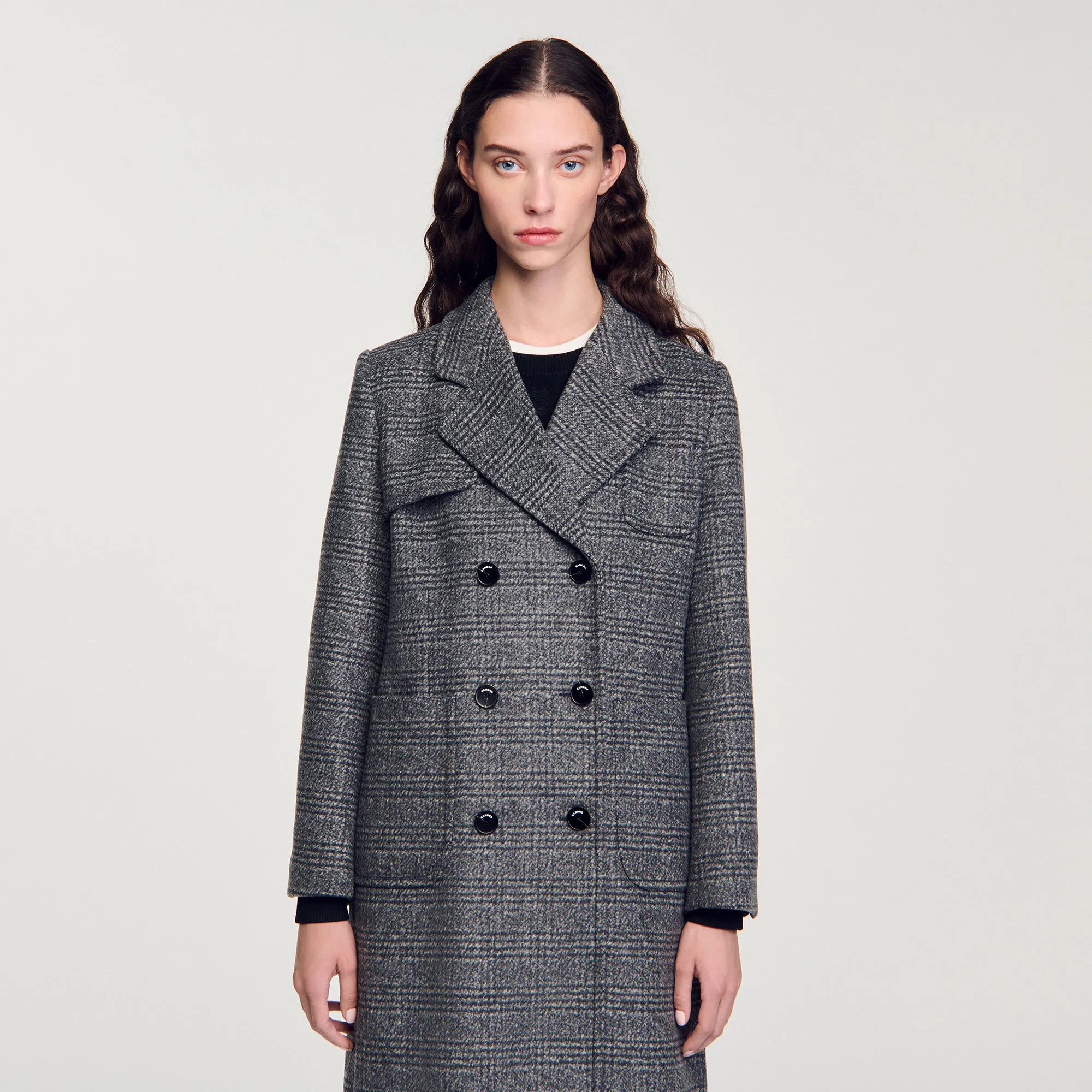 Cappotto lungo a quadri