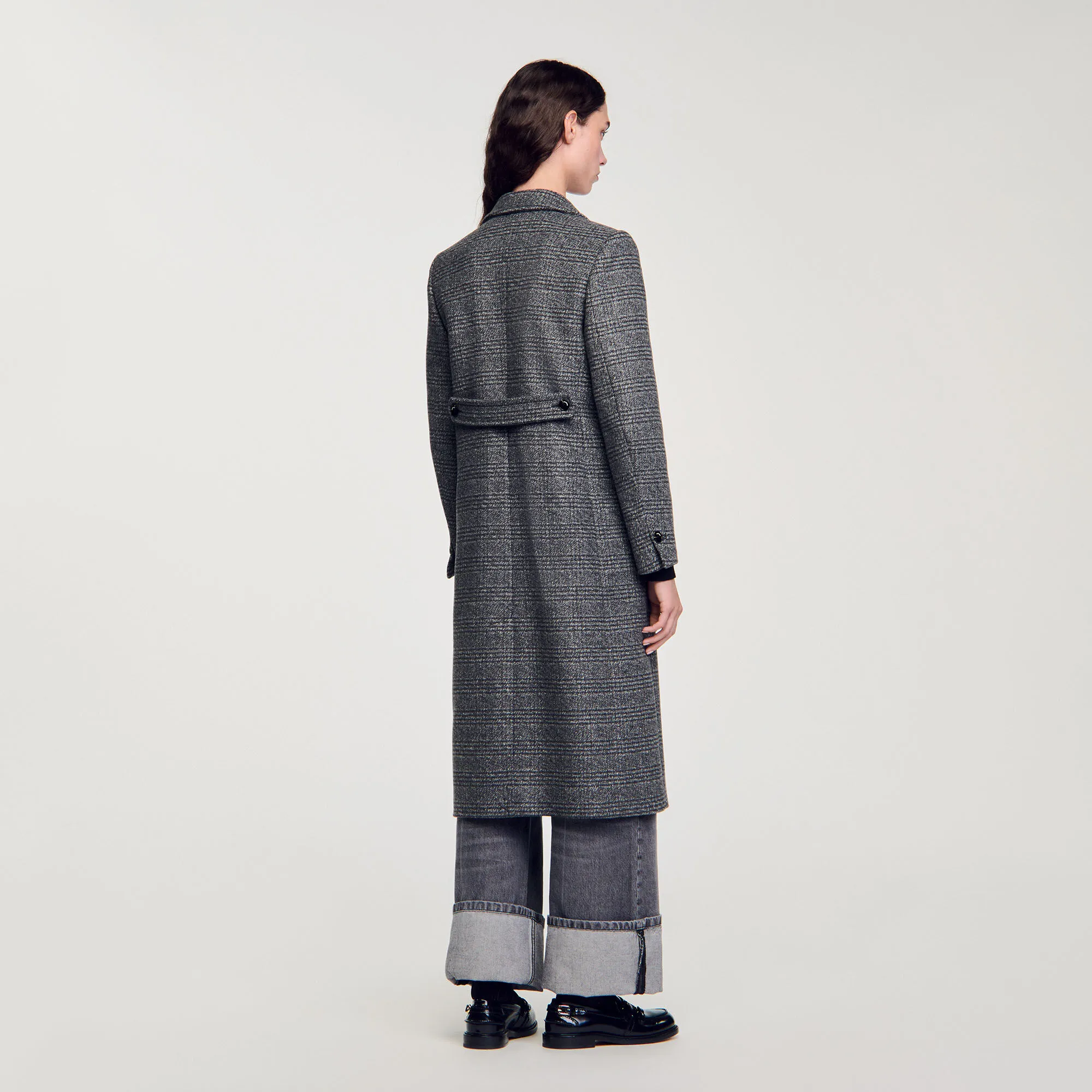 Cappotto lungo a quadri