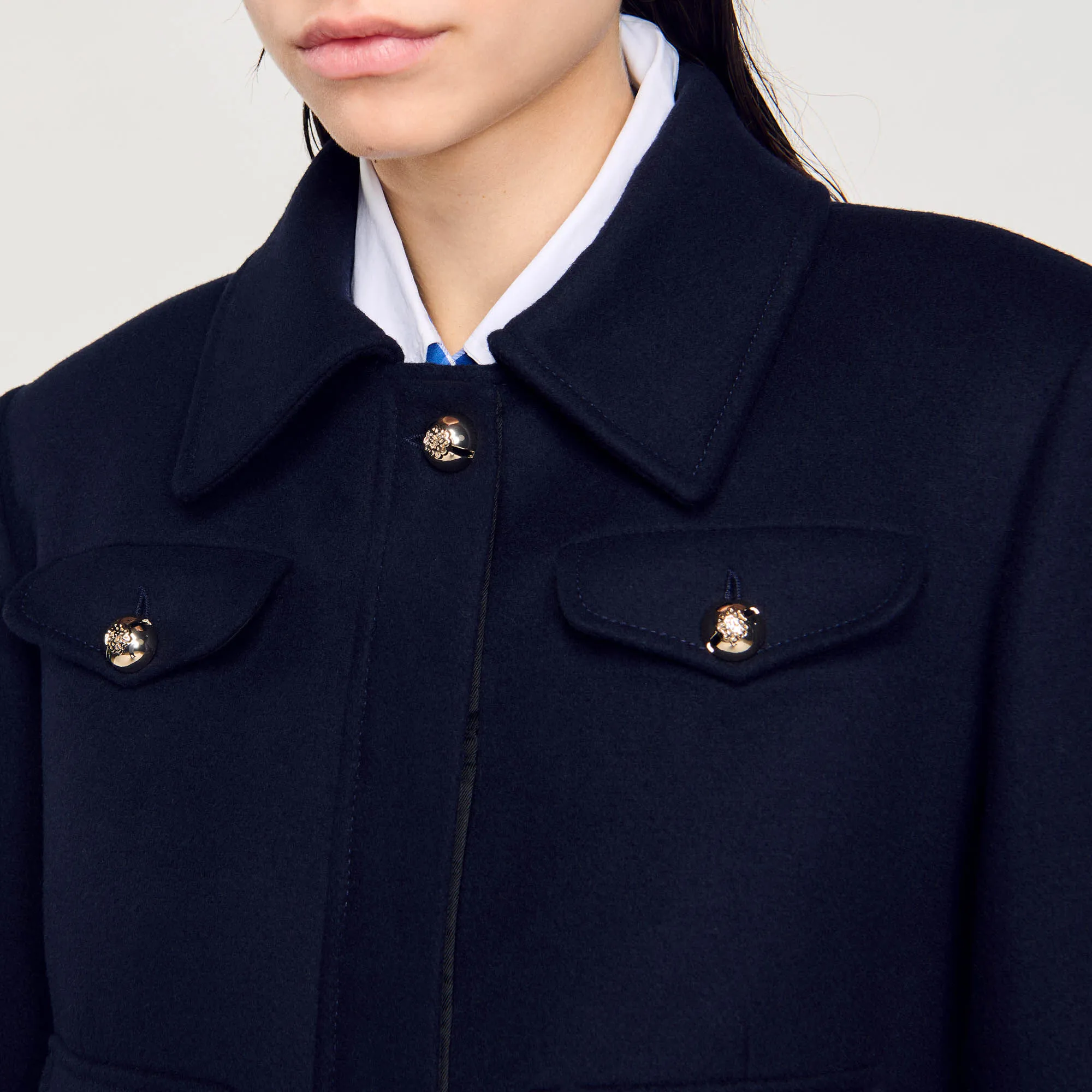 Cappotto lungo attillato