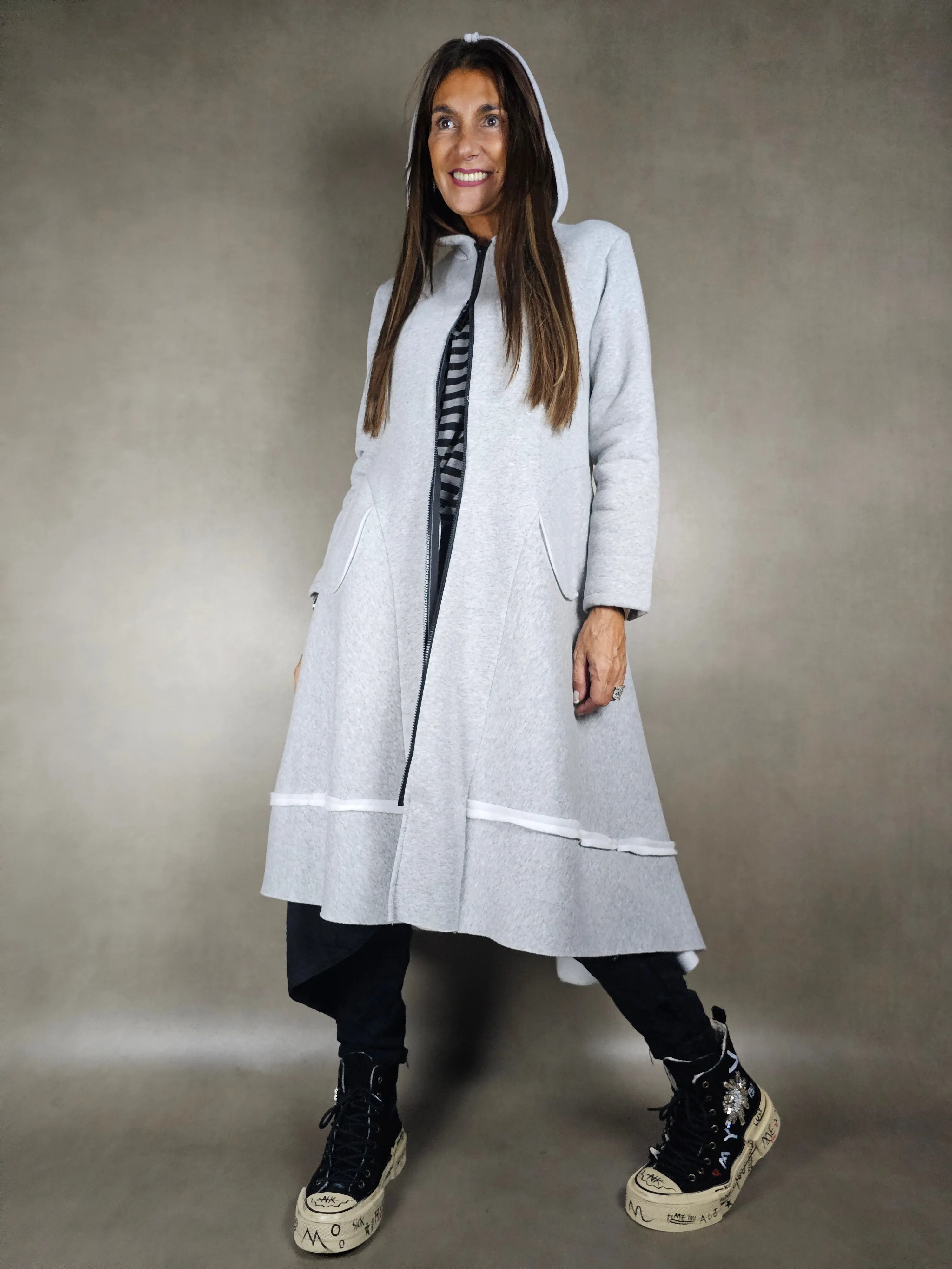 cappotto neoprene cappuccio 100co