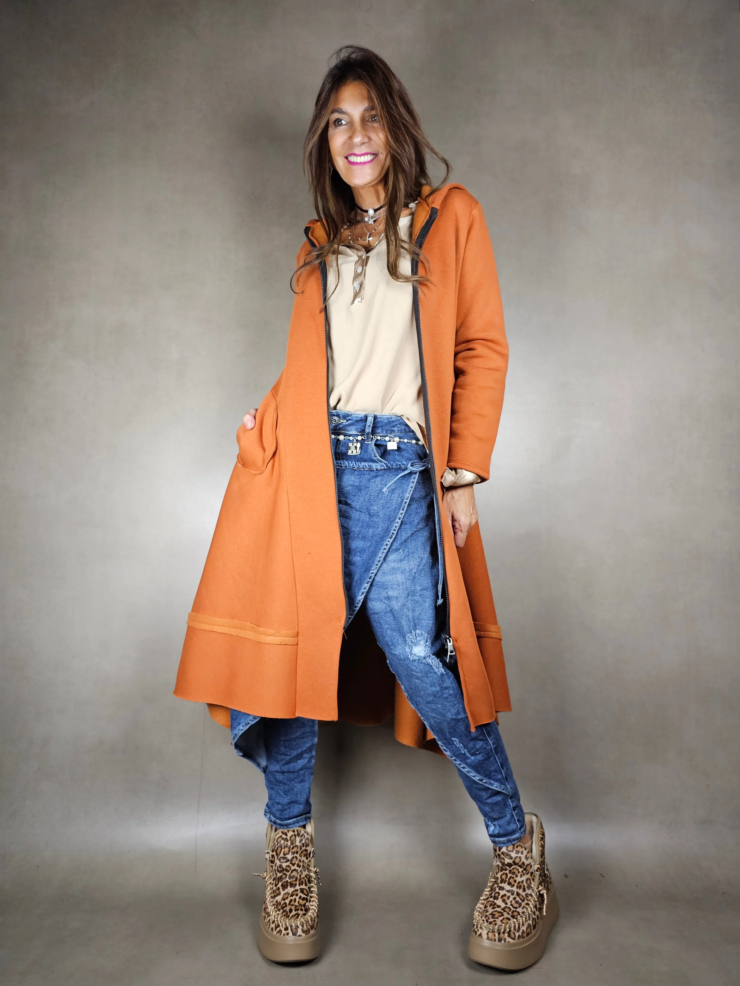 cappotto neoprene cappuccio 100co