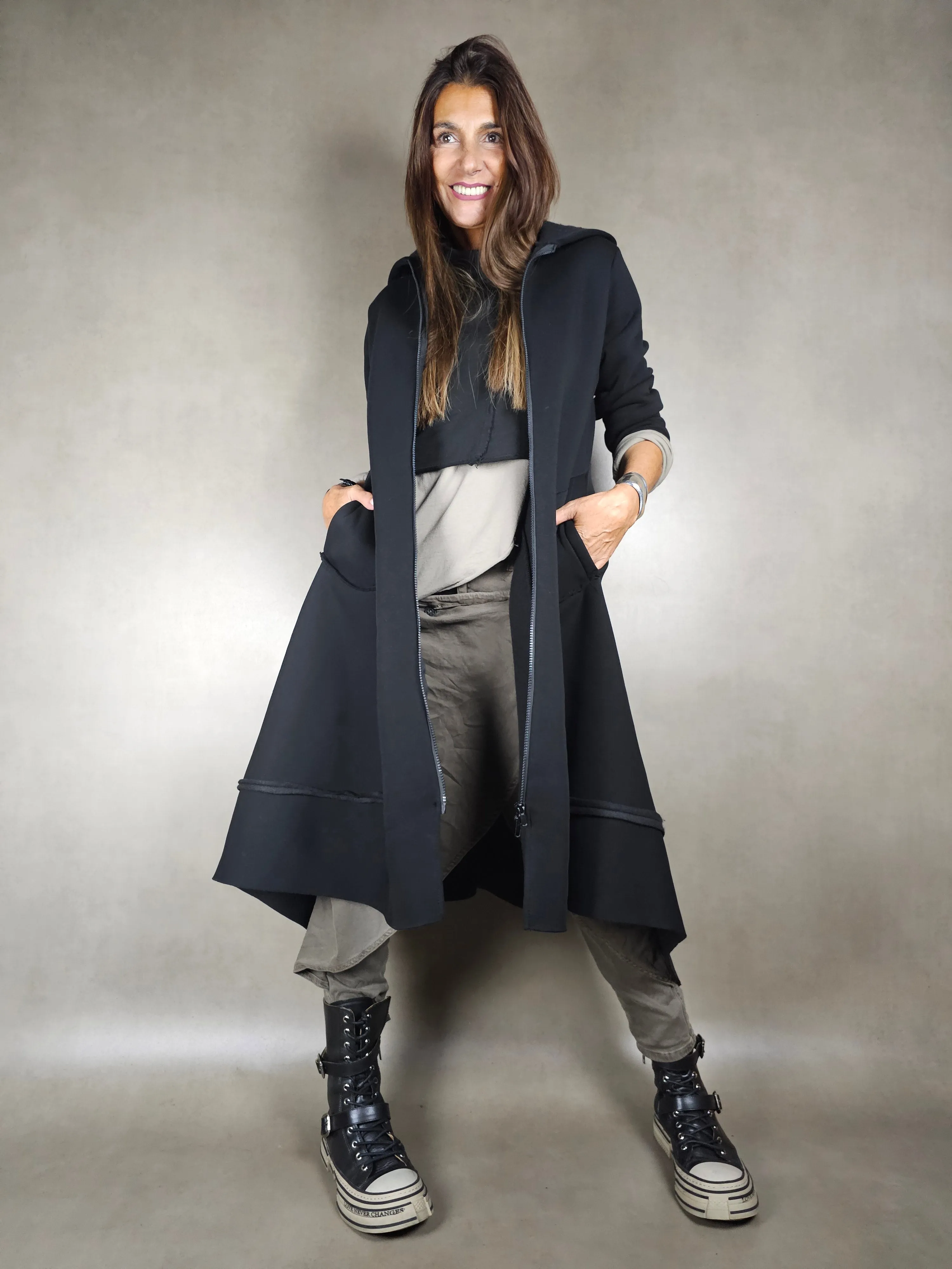 cappotto neoprene cappuccio 100co