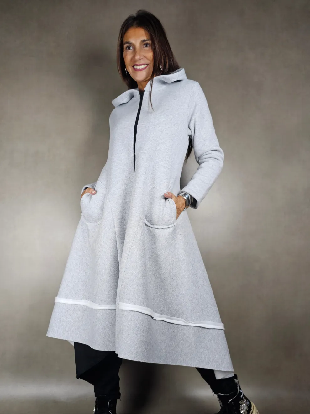 cappotto neoprene cappuccio 100co