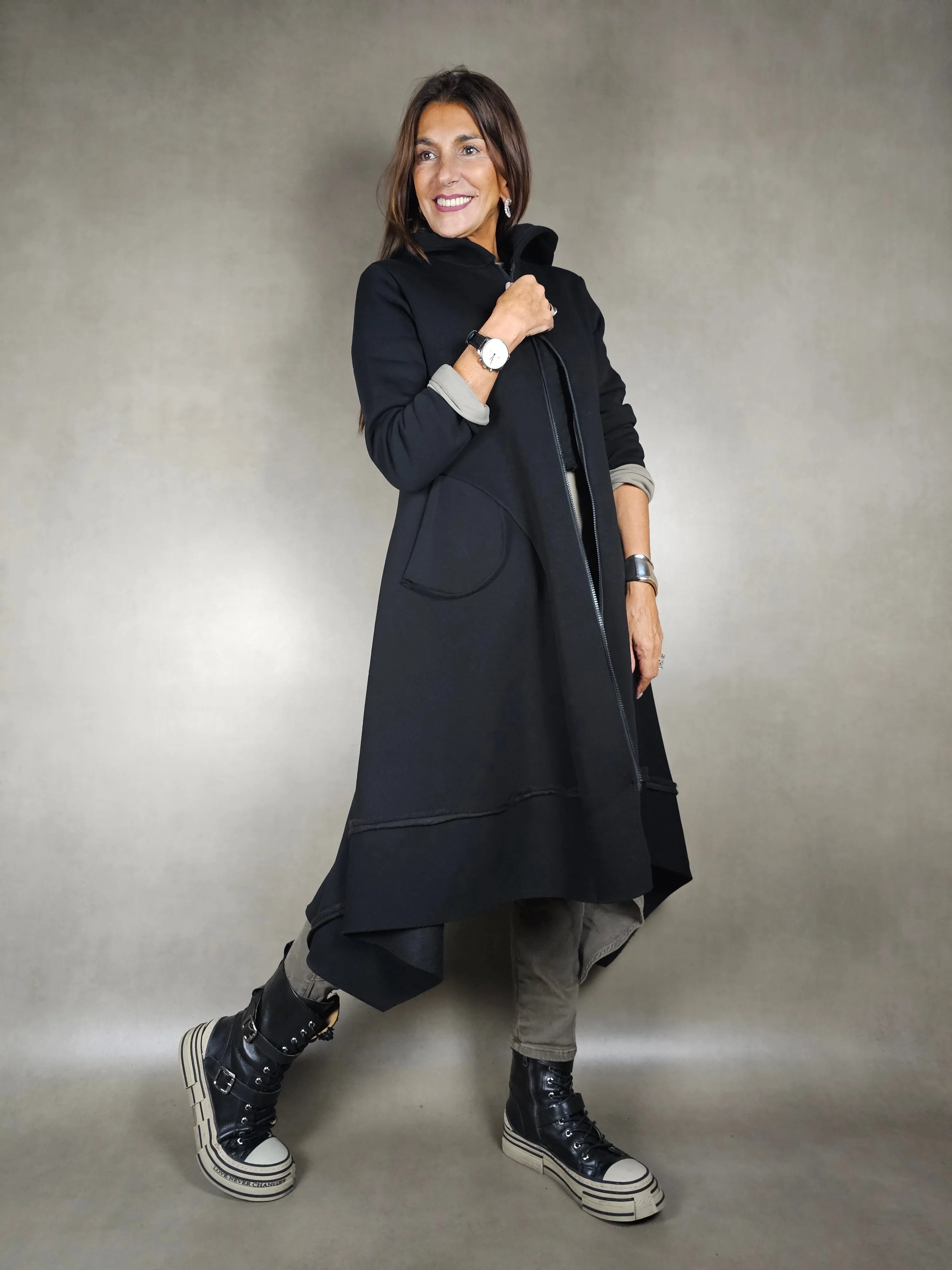 cappotto neoprene cappuccio 100co