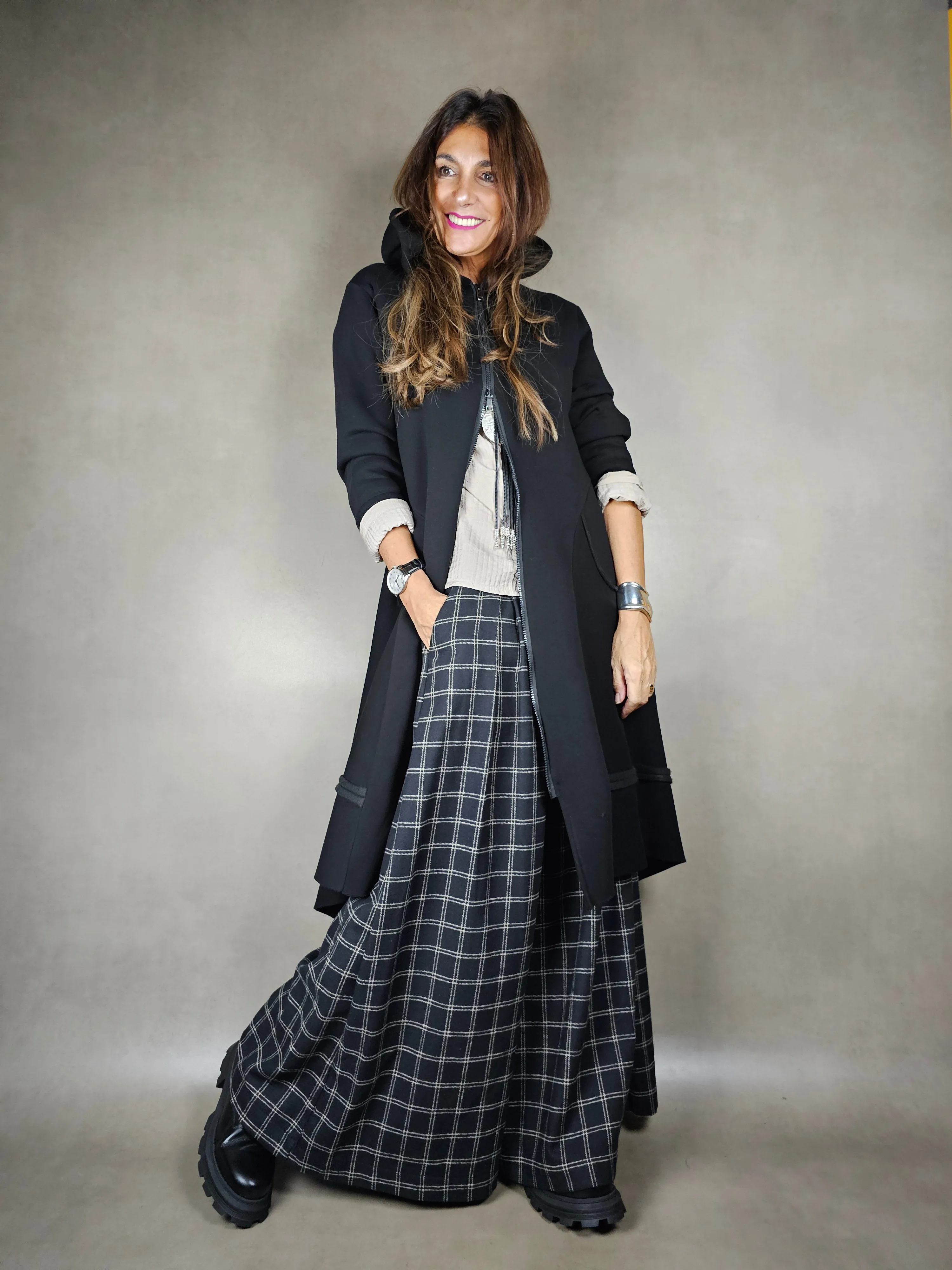 cappotto neoprene cappuccio 100co