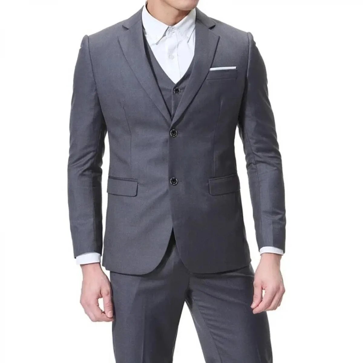 Cappotto Pantaloni Pantaloni Gilet Gilet 3 bottoni Abiti da uomo Abito 3 pezzi Colore Autunno