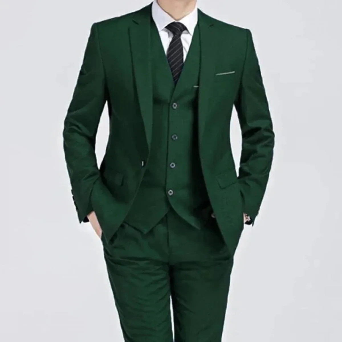 Cappotto Pantaloni Pantaloni Gilet Gilet 3 bottoni Abiti da uomo Abito 3 pezzi Colore Autunno