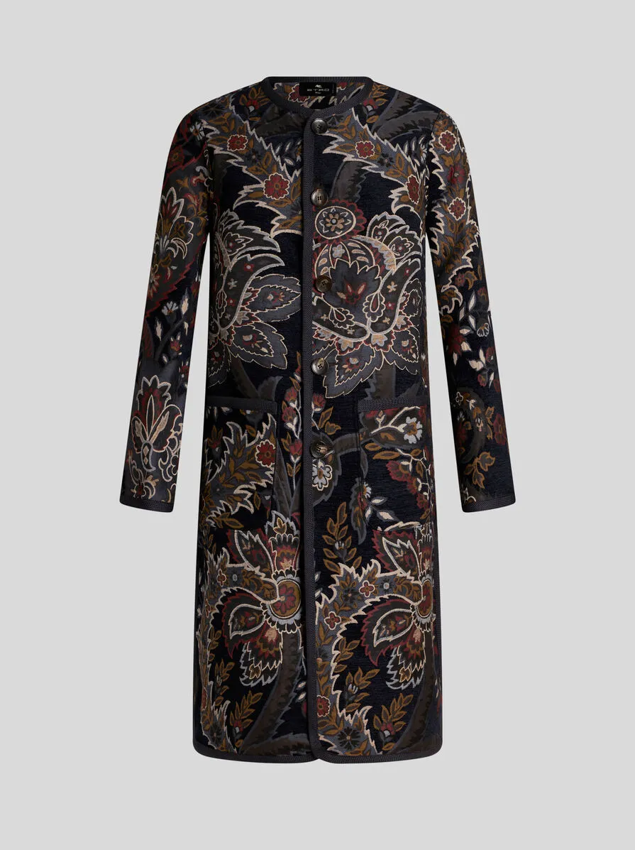 CAPPOTTO REVERSIBILE IN CINIGLIA JACQUARD