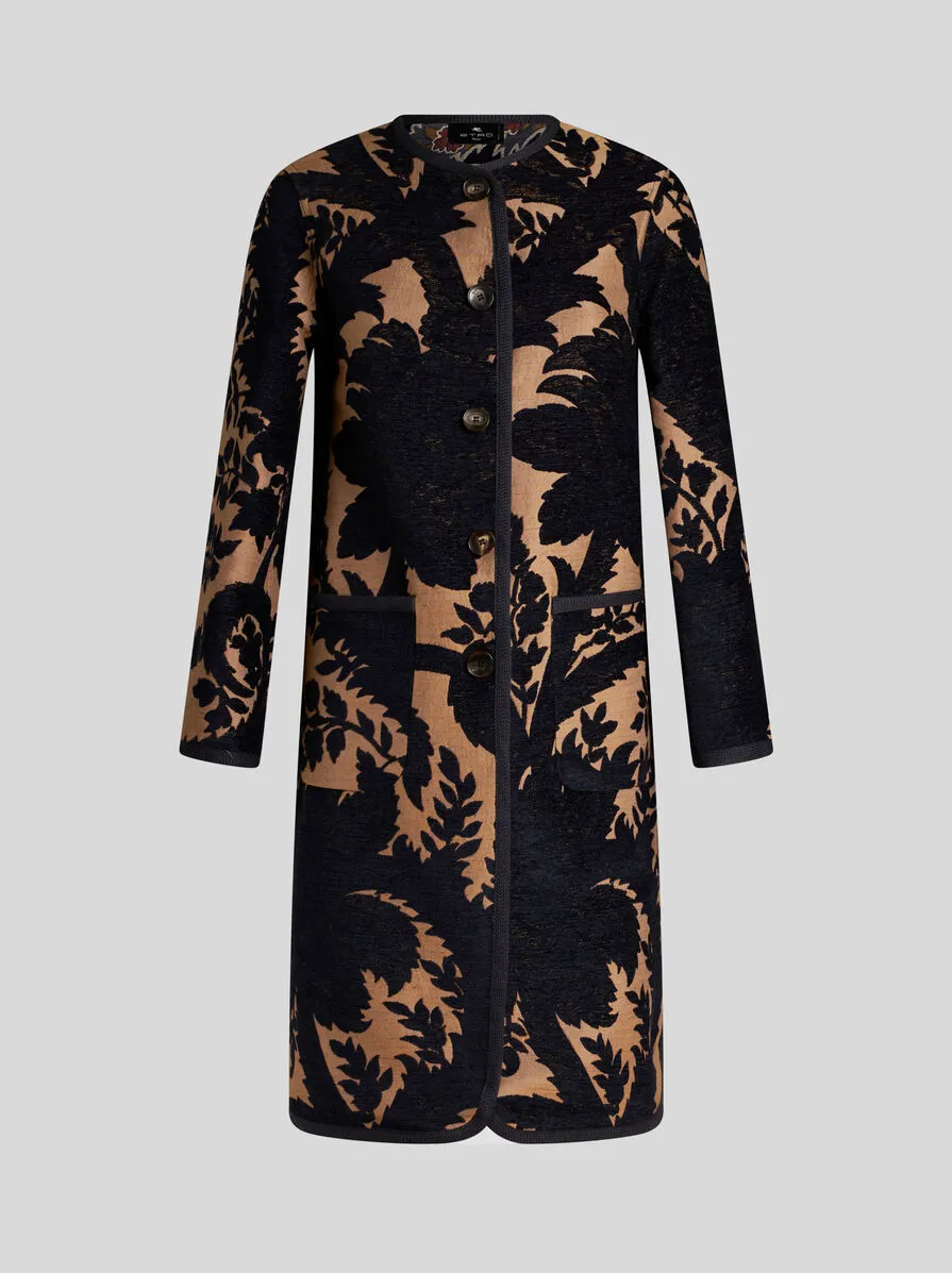 CAPPOTTO REVERSIBILE IN CINIGLIA JACQUARD