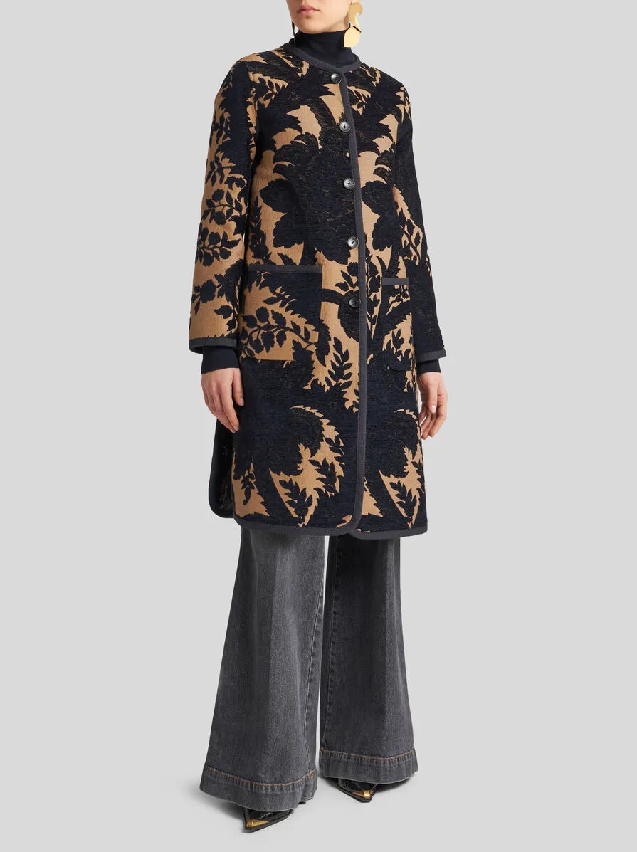 CAPPOTTO REVERSIBILE IN CINIGLIA JACQUARD