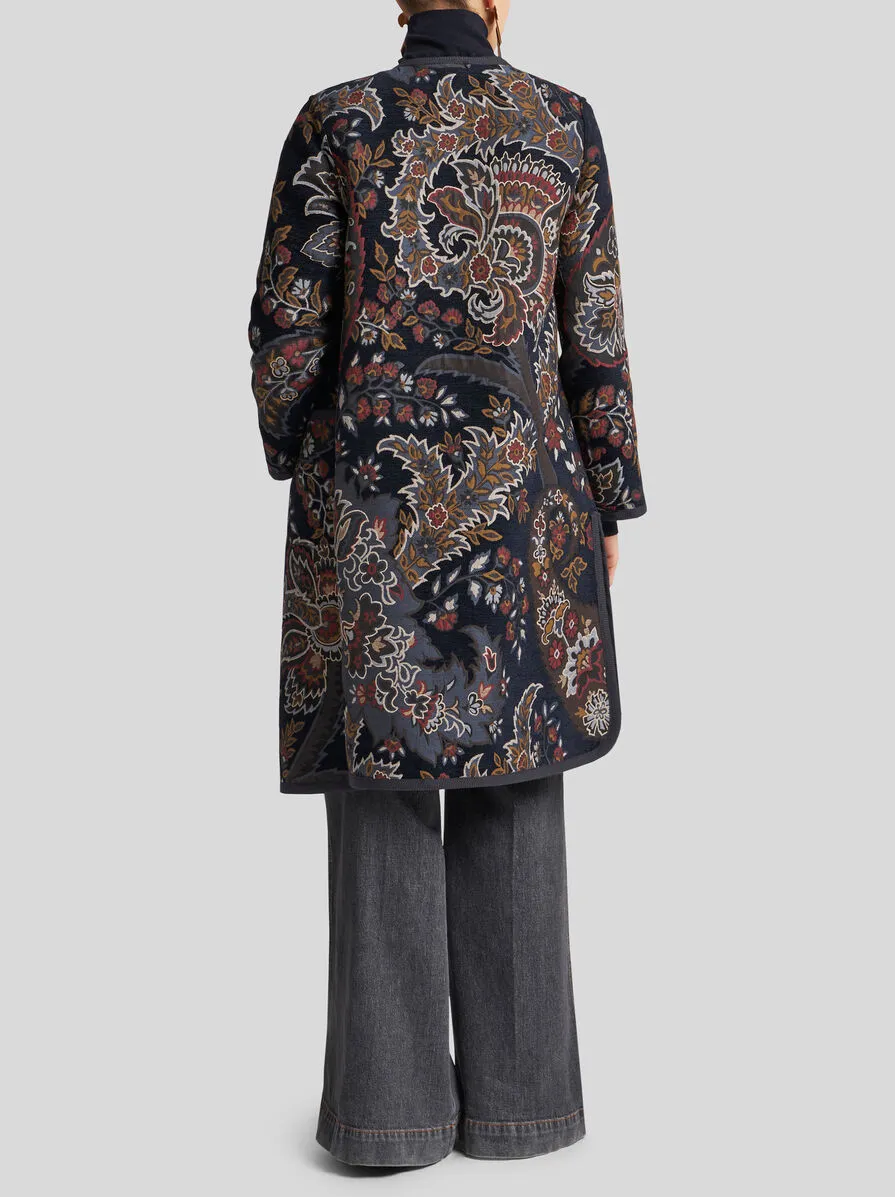 CAPPOTTO REVERSIBILE IN CINIGLIA JACQUARD