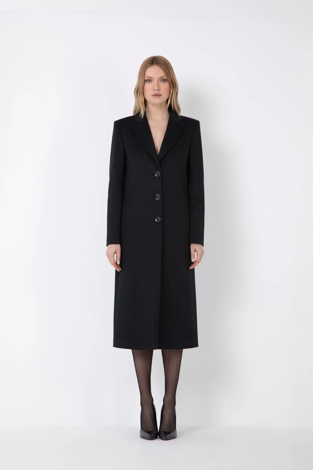 CAPPOTTO  SFIANCATO 3  BOTTONI MISTO  CACHEMIRE