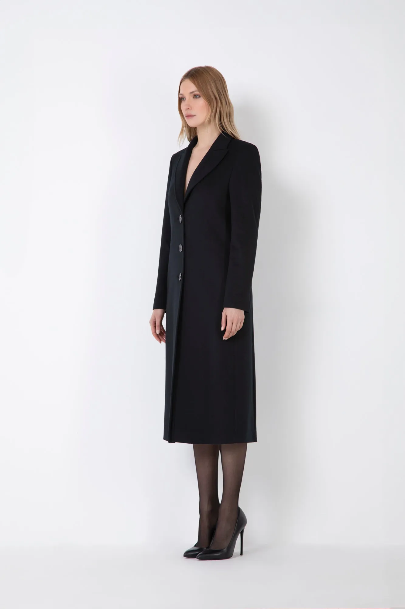 CAPPOTTO  SFIANCATO 3  BOTTONI MISTO  CACHEMIRE