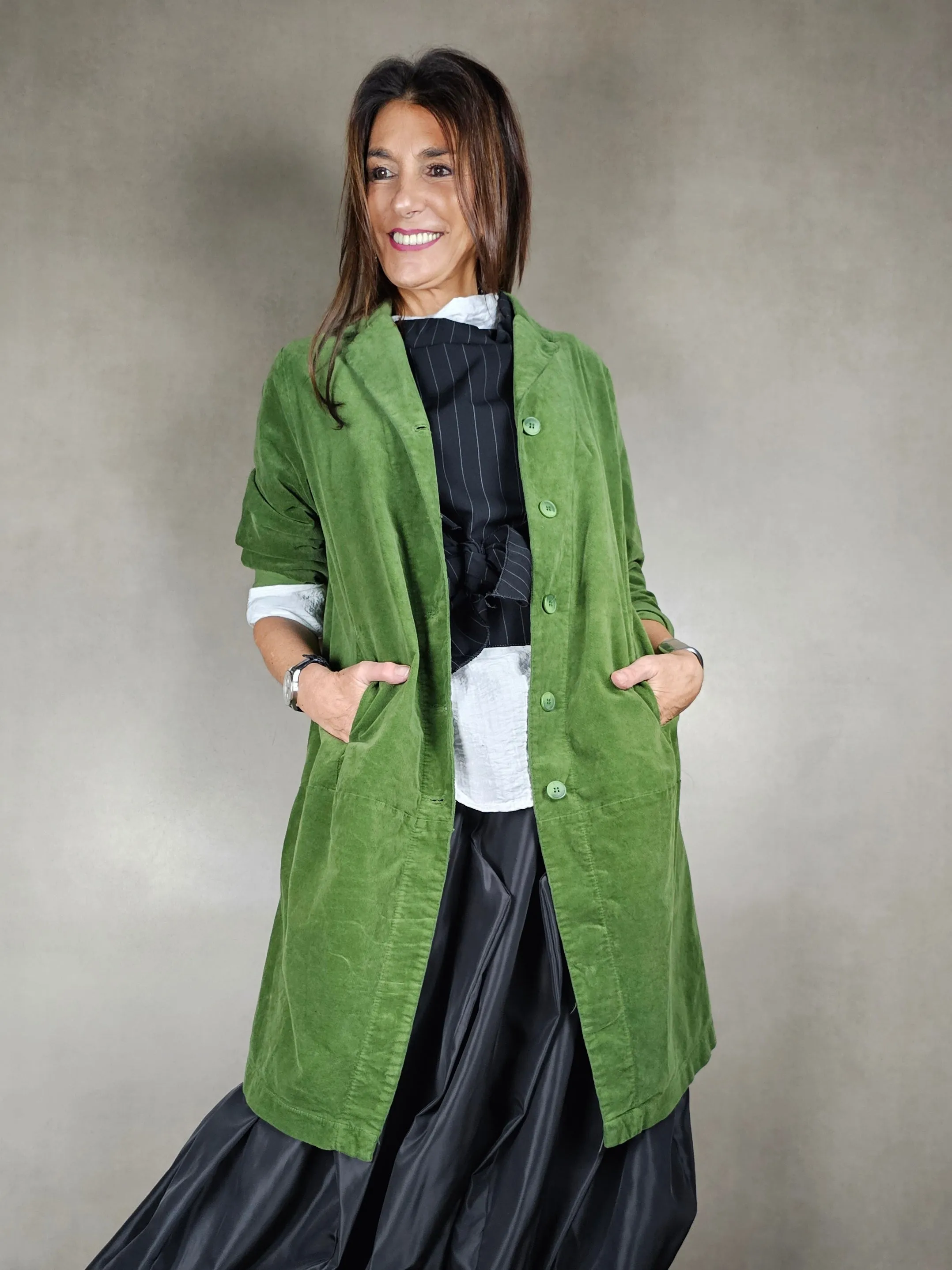 cappotto velluto liscio slim 97co3ea