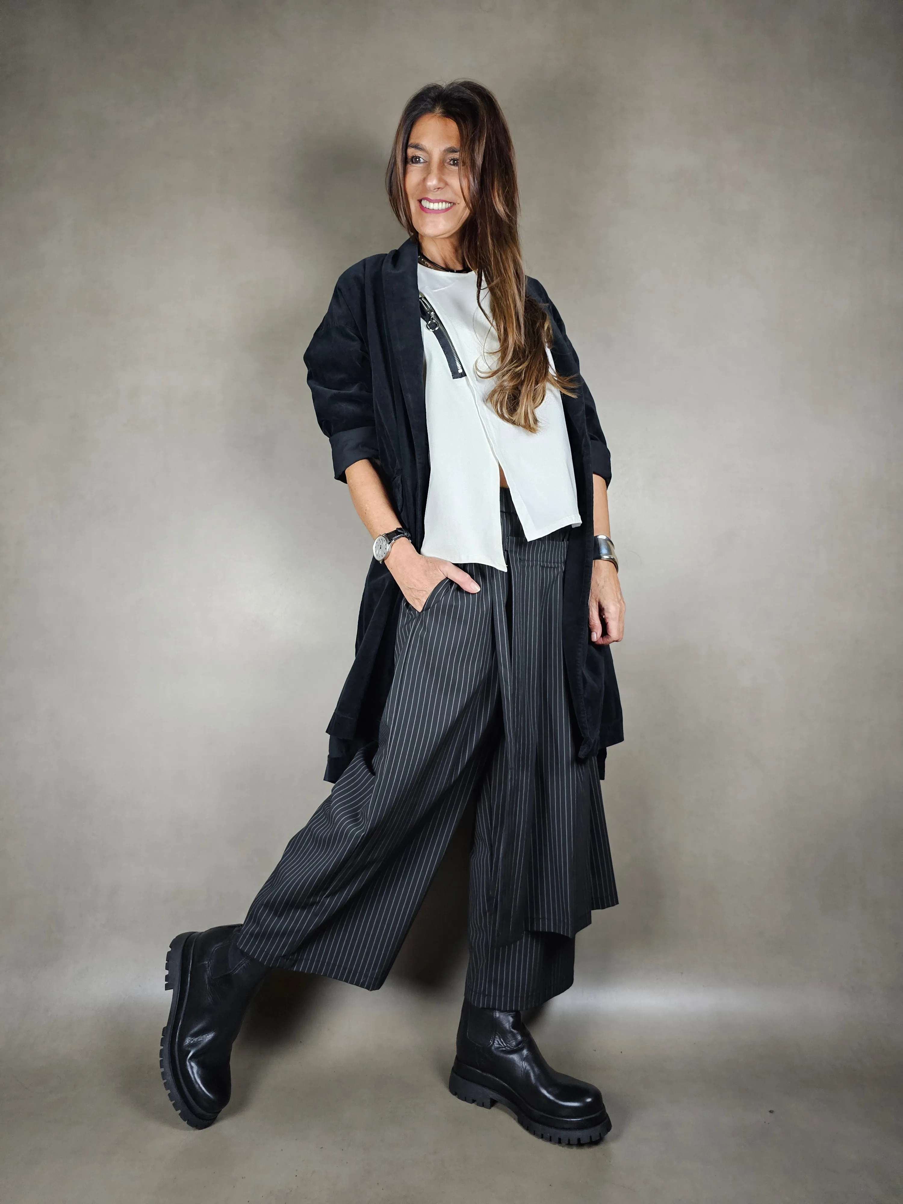 cappotto velluto liscio spacchi 97co3ea