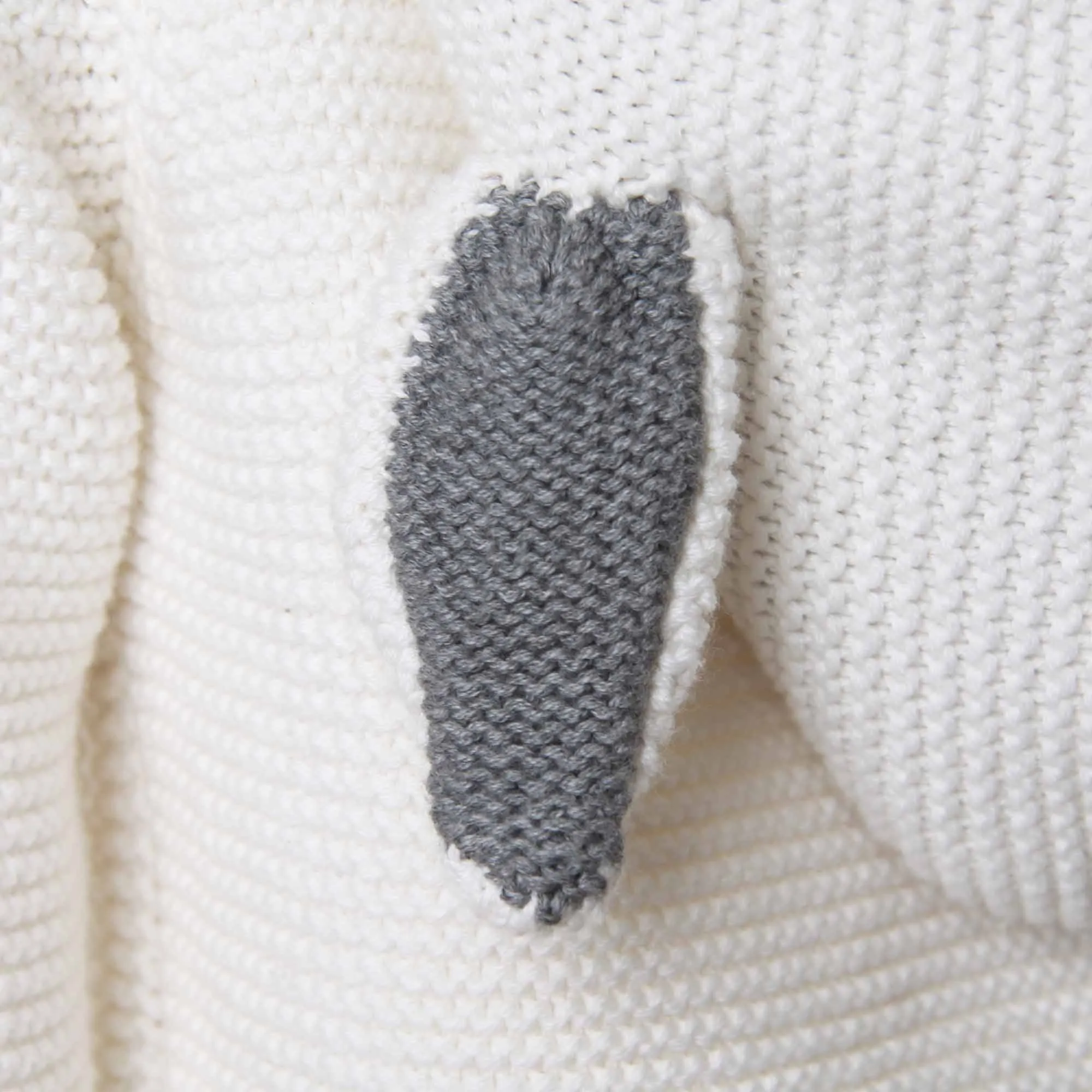 Cardigan Bianco Bimba Con Cappuccio