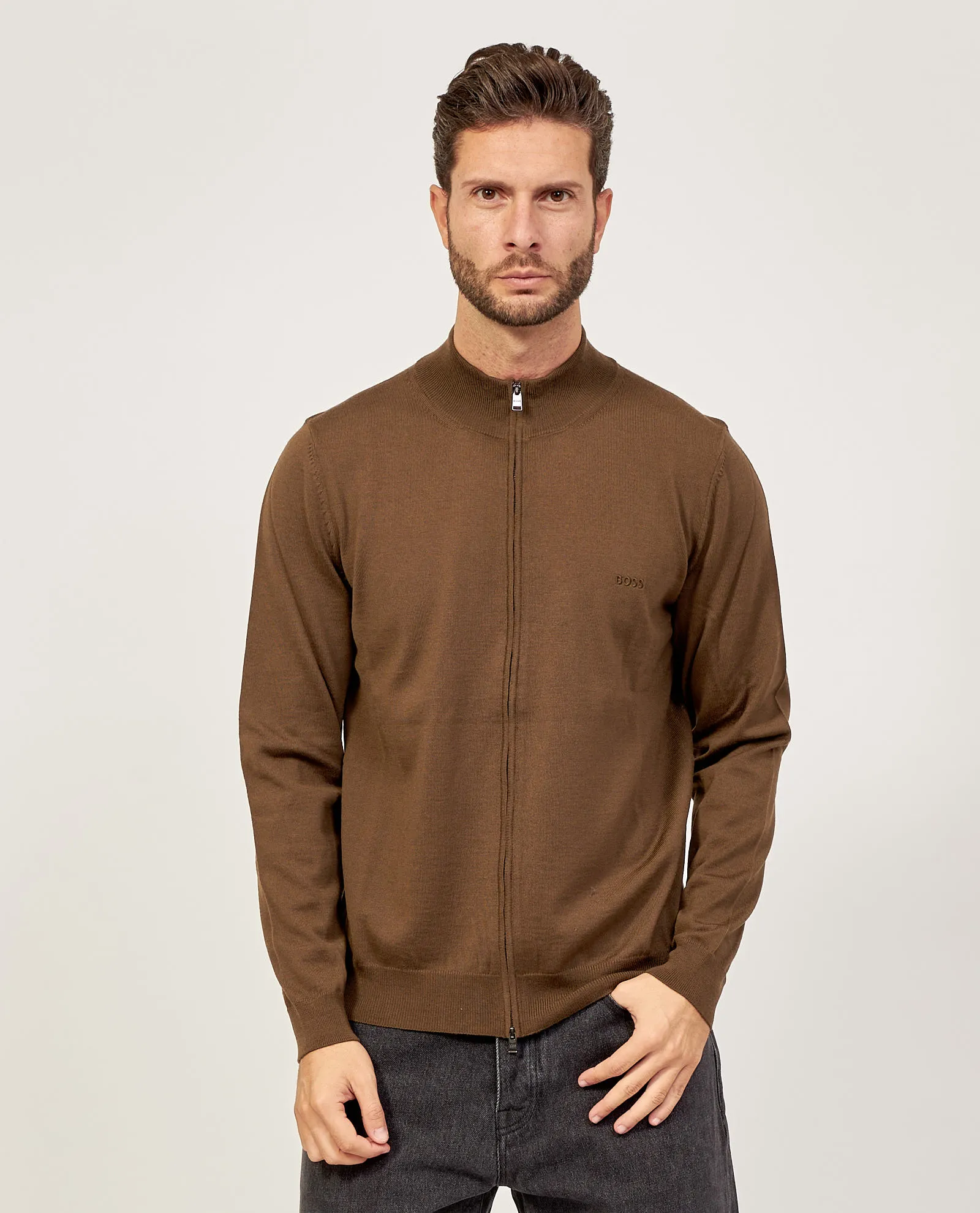 Cardigan Boss uomo regular fit alla coreana