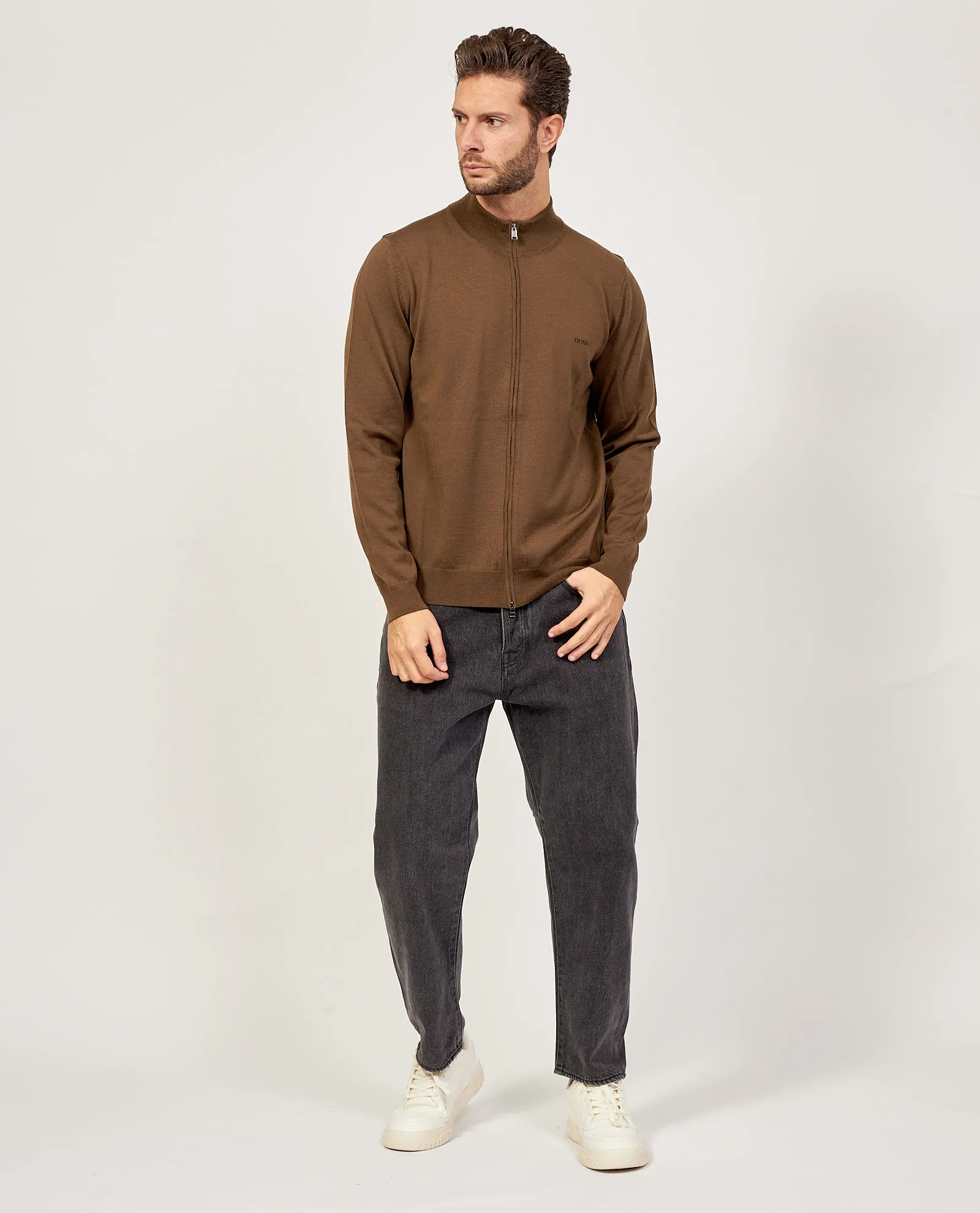 Cardigan Boss uomo regular fit alla coreana