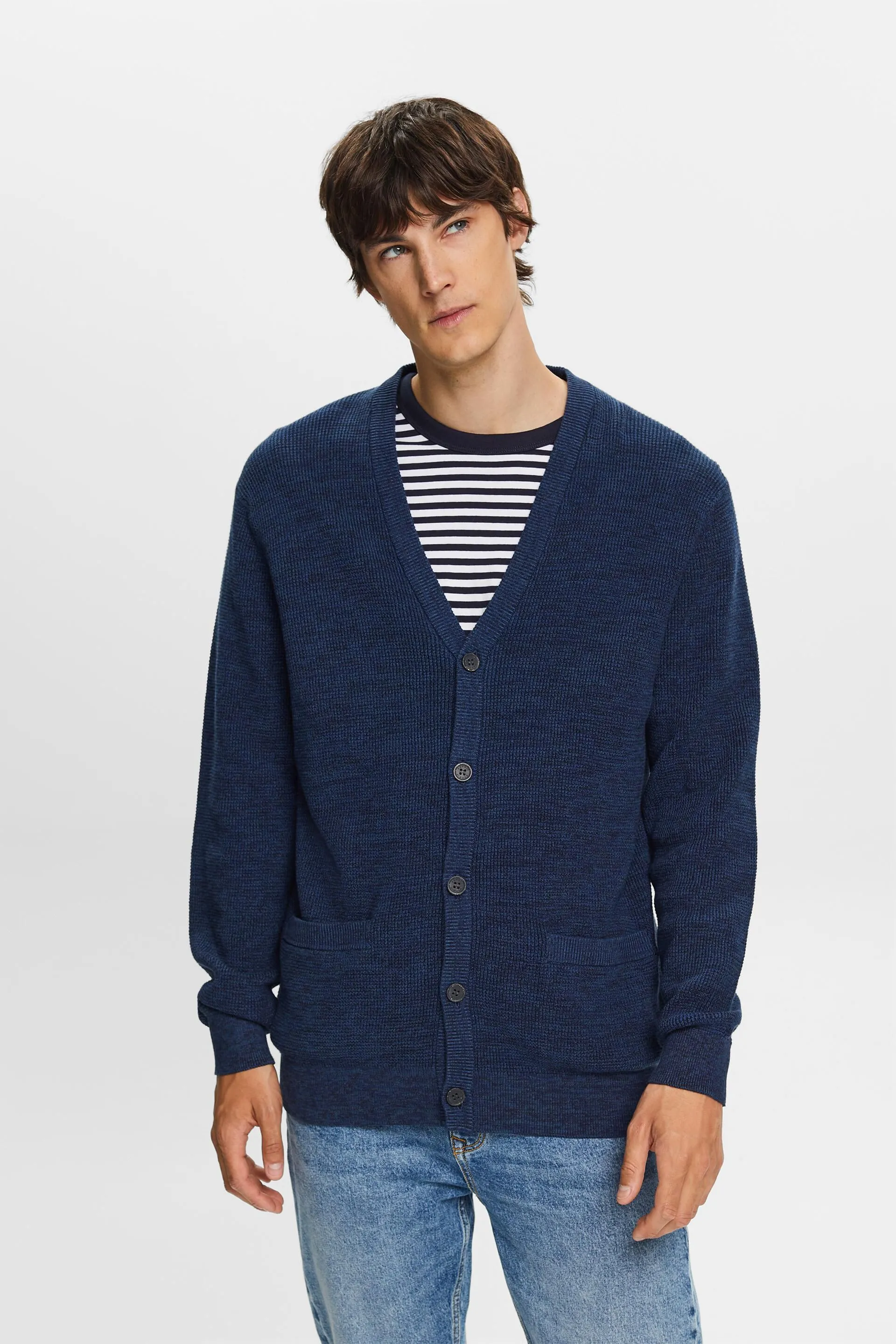 Cardigan con scollo a V, 100% cotone
