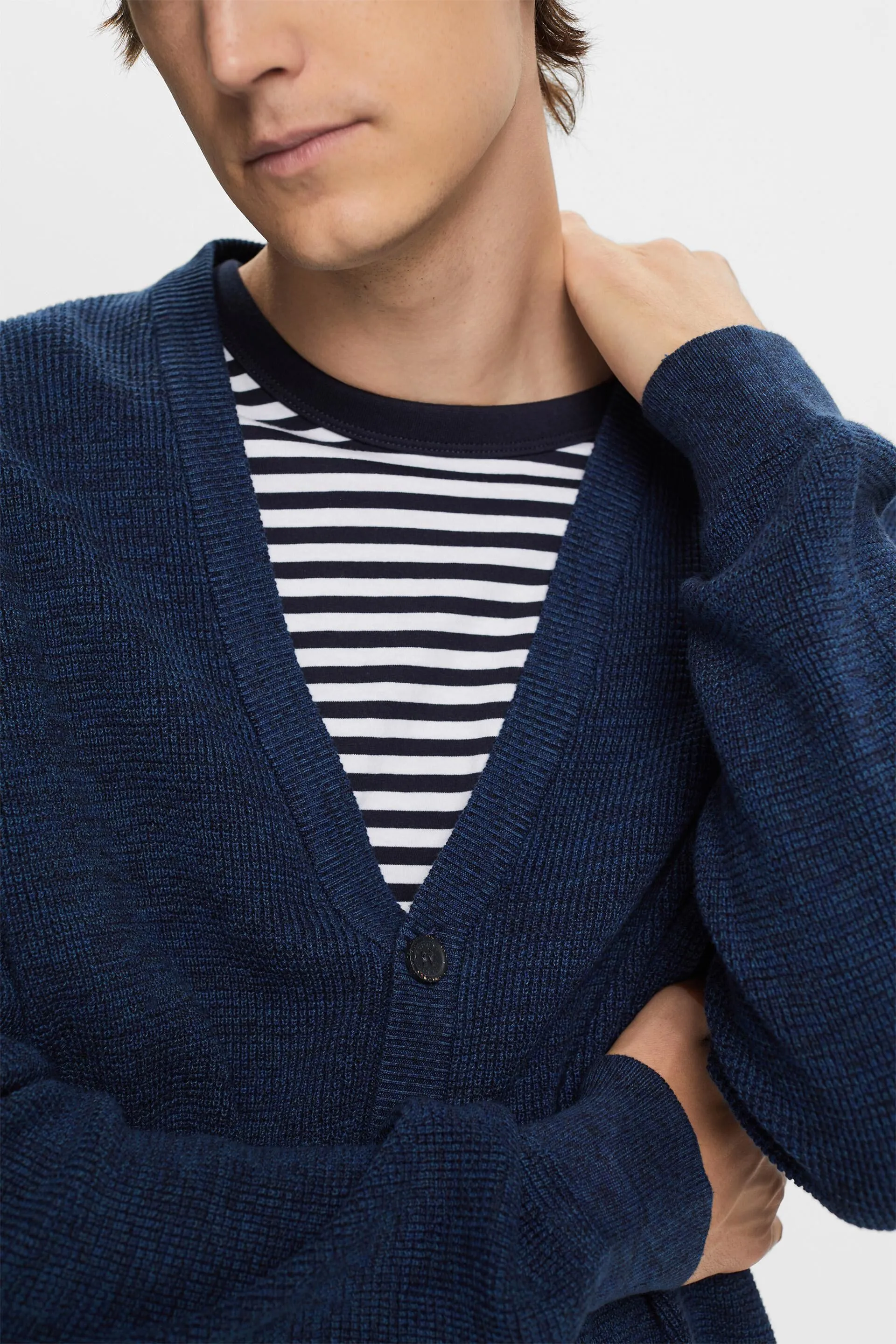 Cardigan con scollo a V, 100% cotone