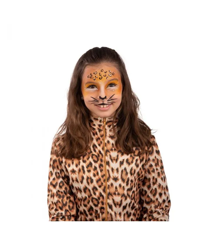 Cartella tatuaggio viso leopardo