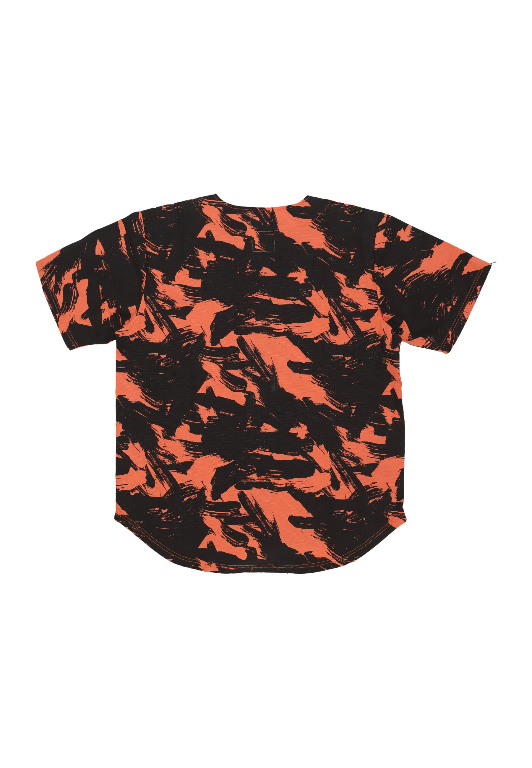 Casacca Bottoni Uomo Baseball Shirt Orange/camo