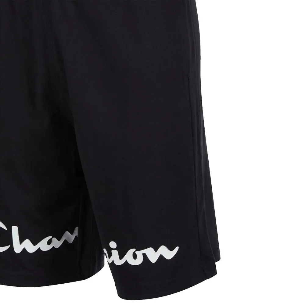 Champion Shorts Lungo Logo Nero Uomo