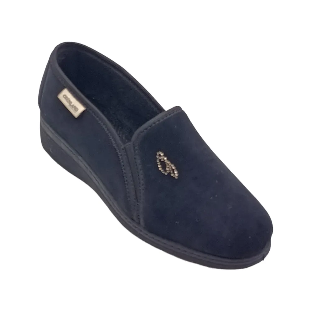 ciabatta pantofola donna in lana pa1091 47irae 222 nero grunland