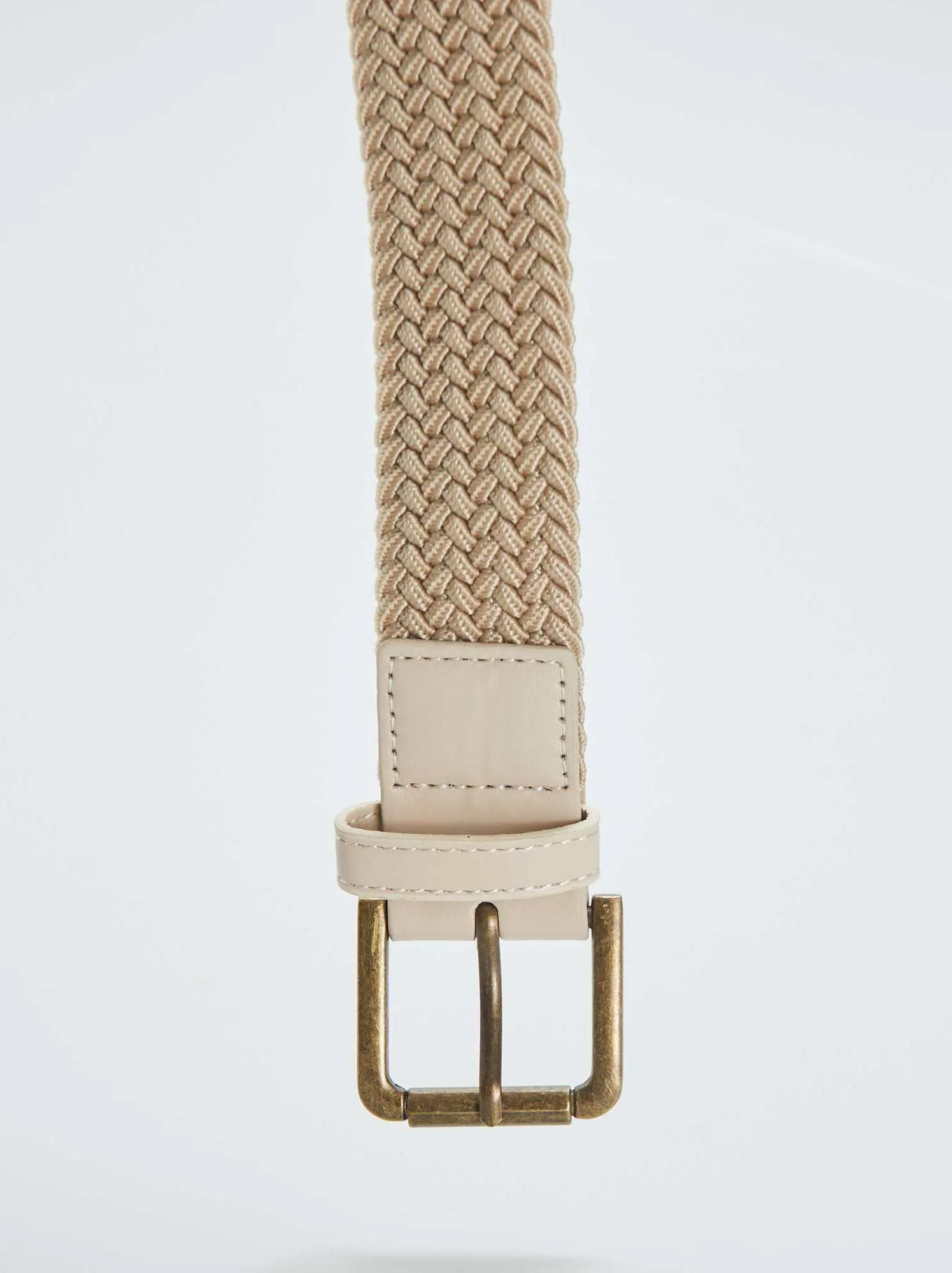 Cintura intrecciata elasticizzata - BEIGE
