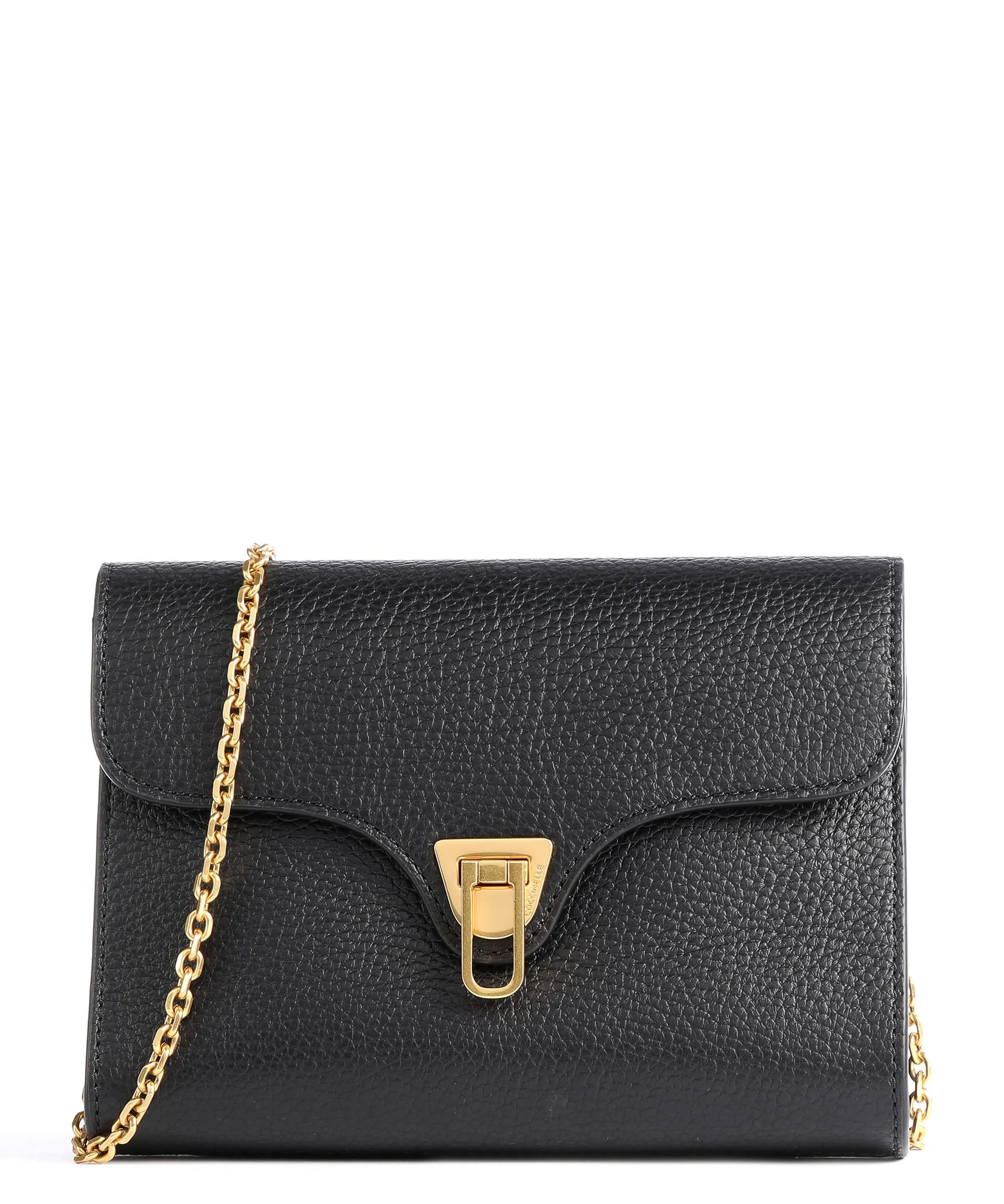 Coccinelle Beat Soft Borsa a tracolla pelle granulata nero  