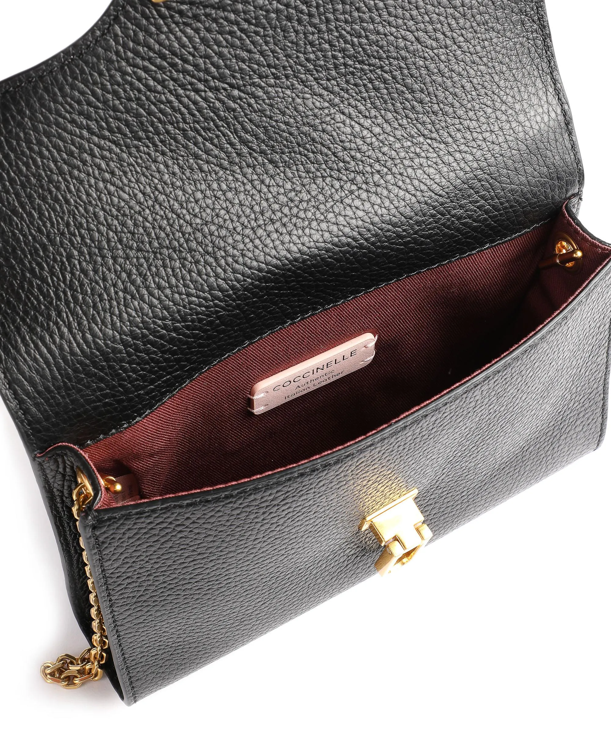  Coccinelle Beat Soft Borsa a tracolla pelle granulata nero  