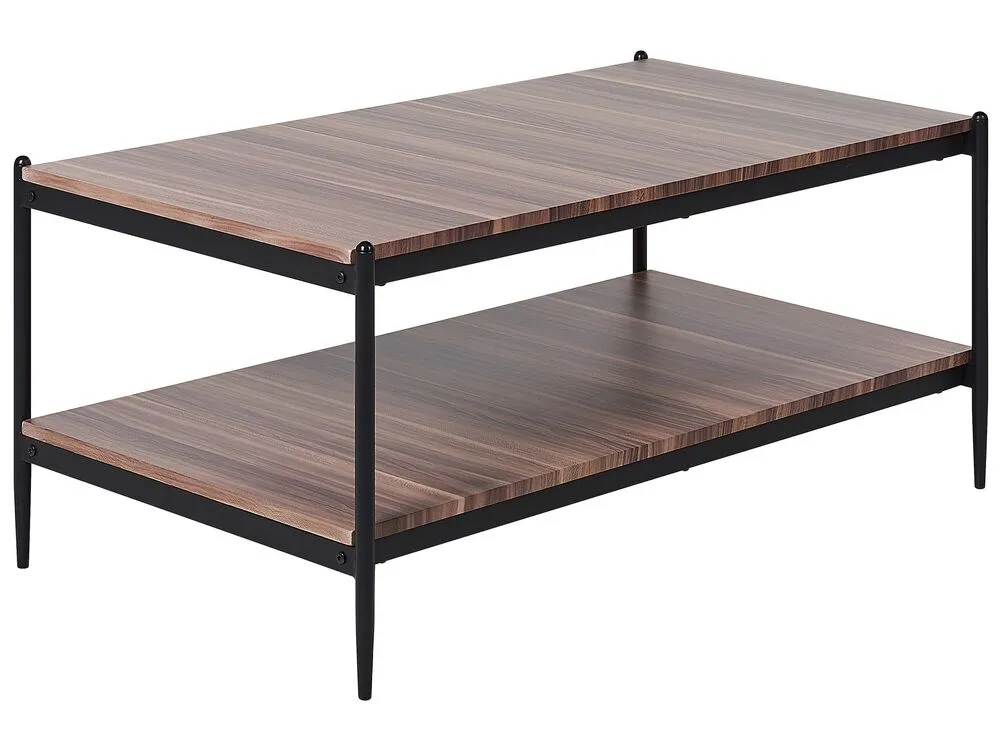 Coffee Table Dark Wood with Black AVOCA