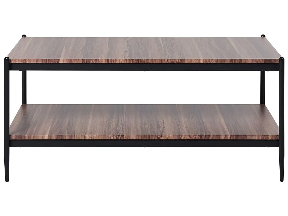 Coffee Table Dark Wood with Black AVOCA