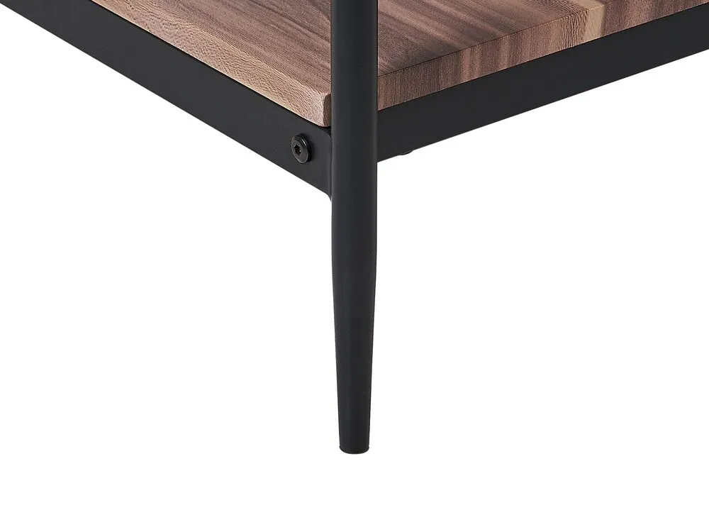 Coffee Table Dark Wood with Black AVOCA
