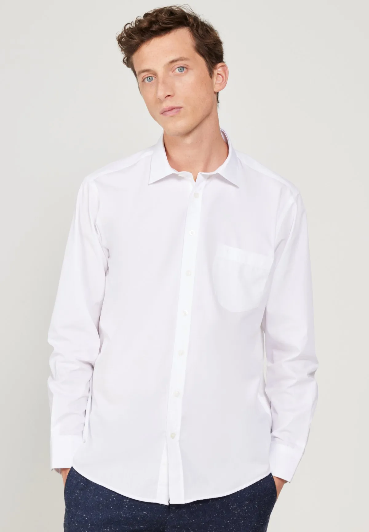 COMFORT FIT LONG-SLEEVED CVC SHIRT - Camicia elegante