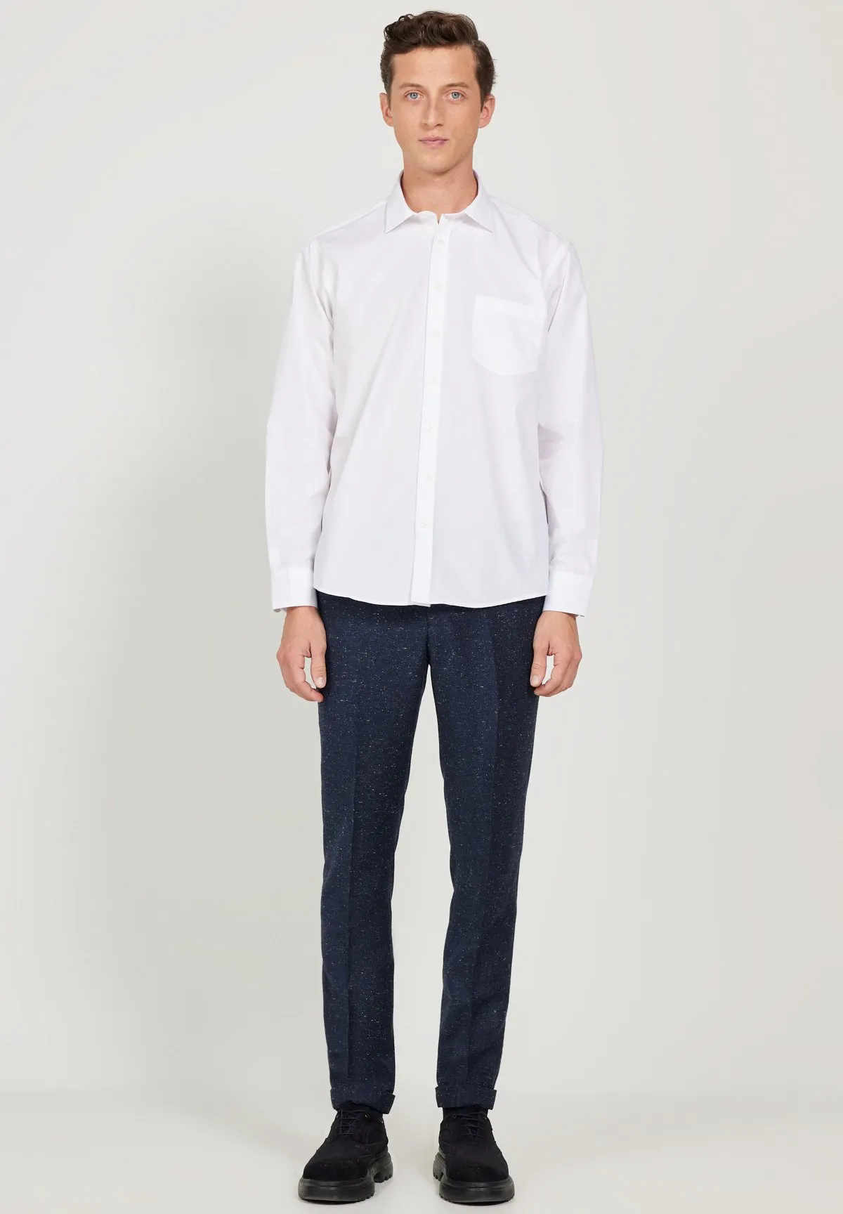 COMFORT FIT LONG-SLEEVED CVC SHIRT - Camicia elegante