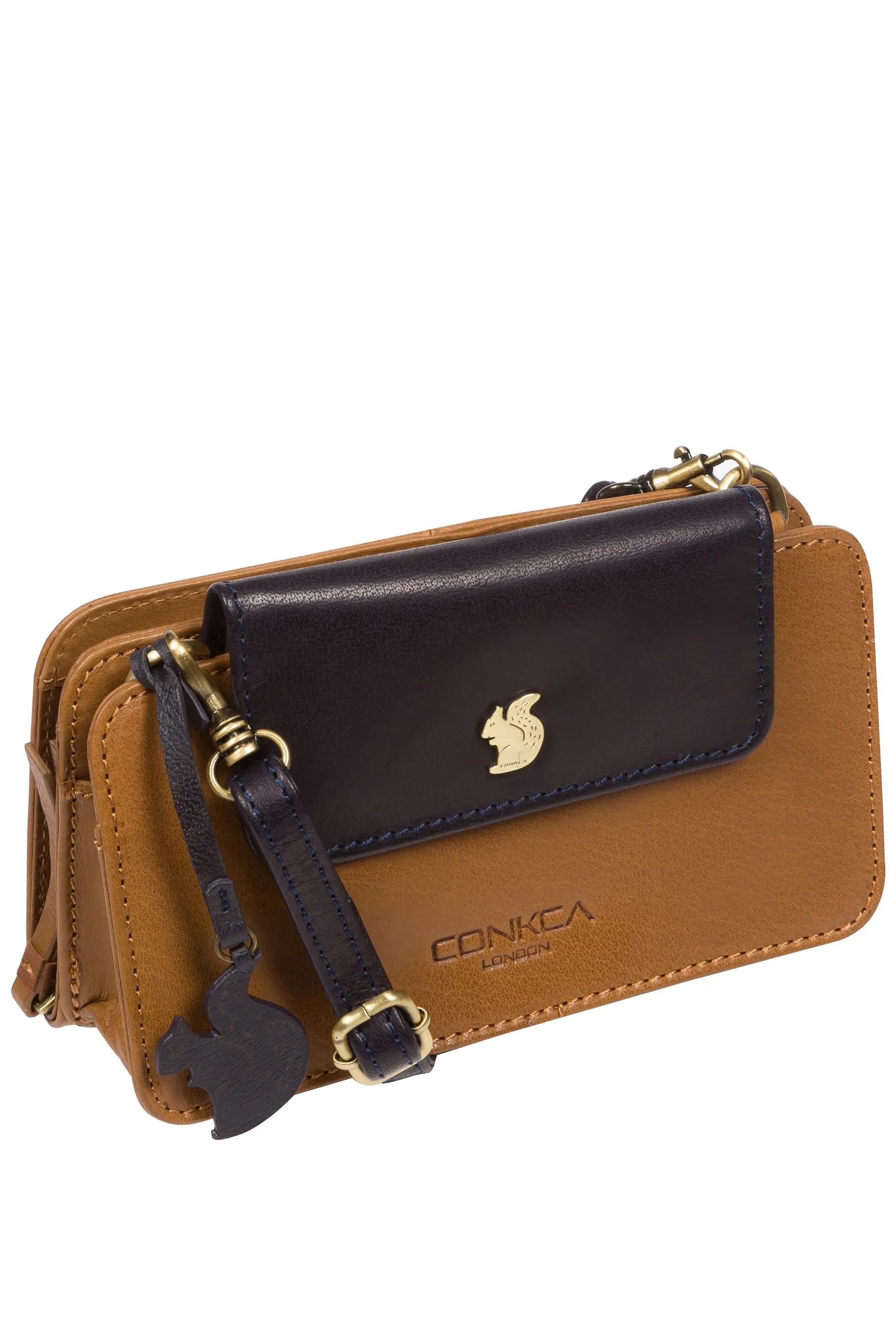 Conkca - Little Wonder - Pochette a tracolla in pelle con Borsa    