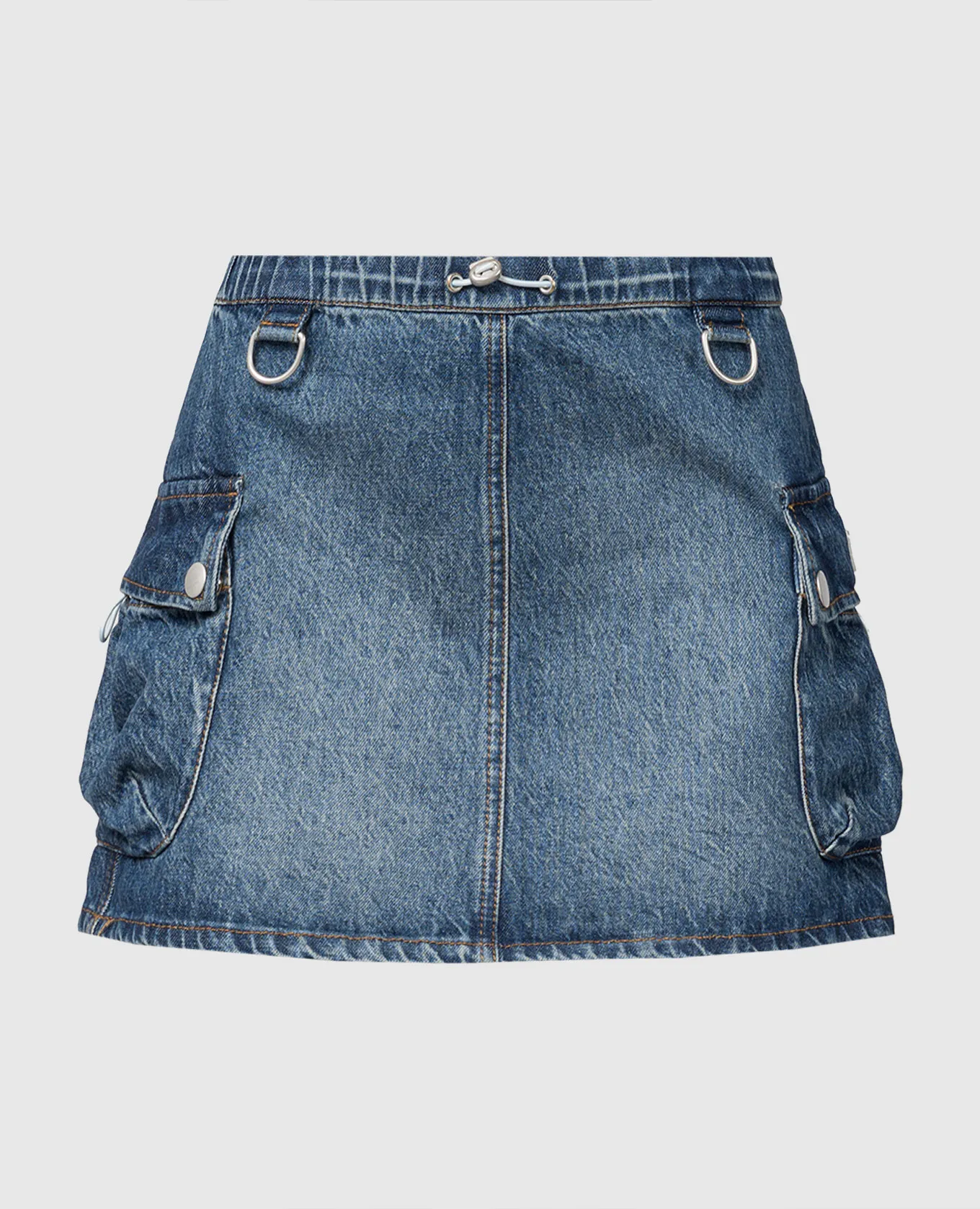 Coperni Minigonna in denim blu con tasche COPJ49252