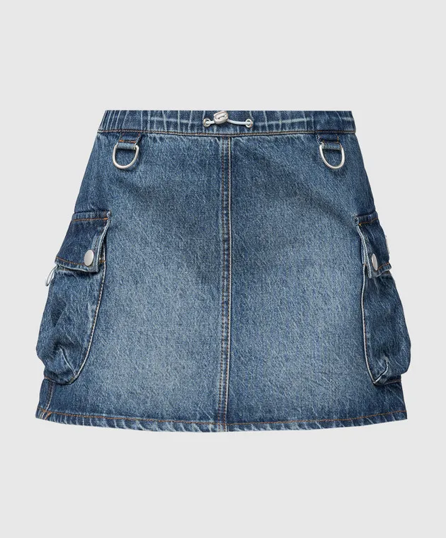 Coperni Minigonna in denim blu con tasche COPJ49252