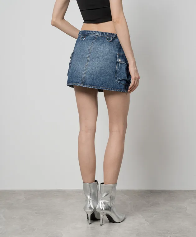 Coperni Minigonna in denim blu con tasche COPJ49252