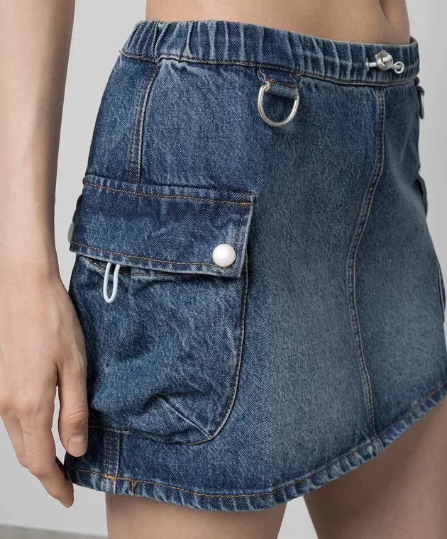 Coperni Minigonna in denim blu con tasche COPJ49252