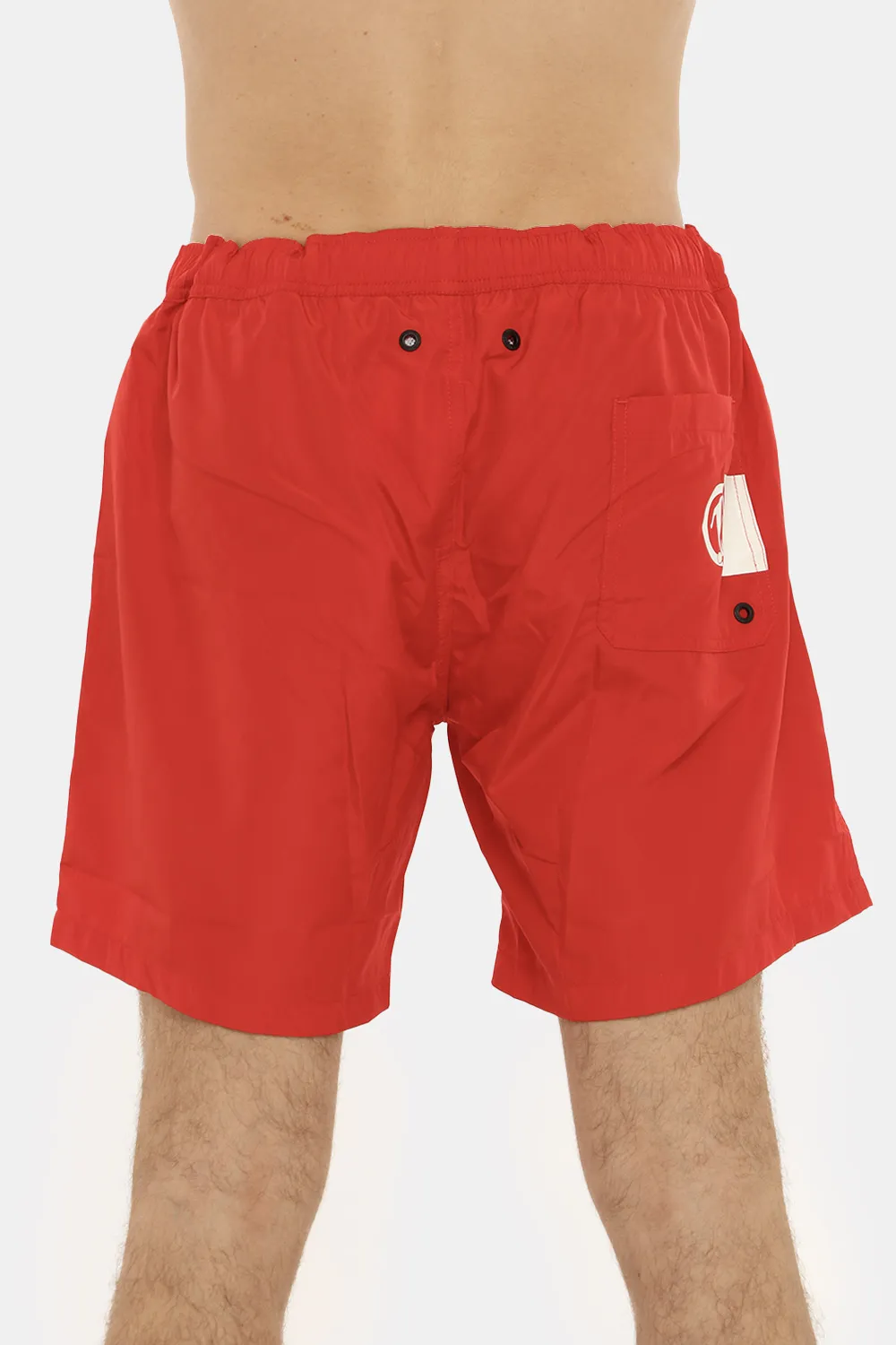 Costume Bikkembergs rosso a pantaloncino con logo